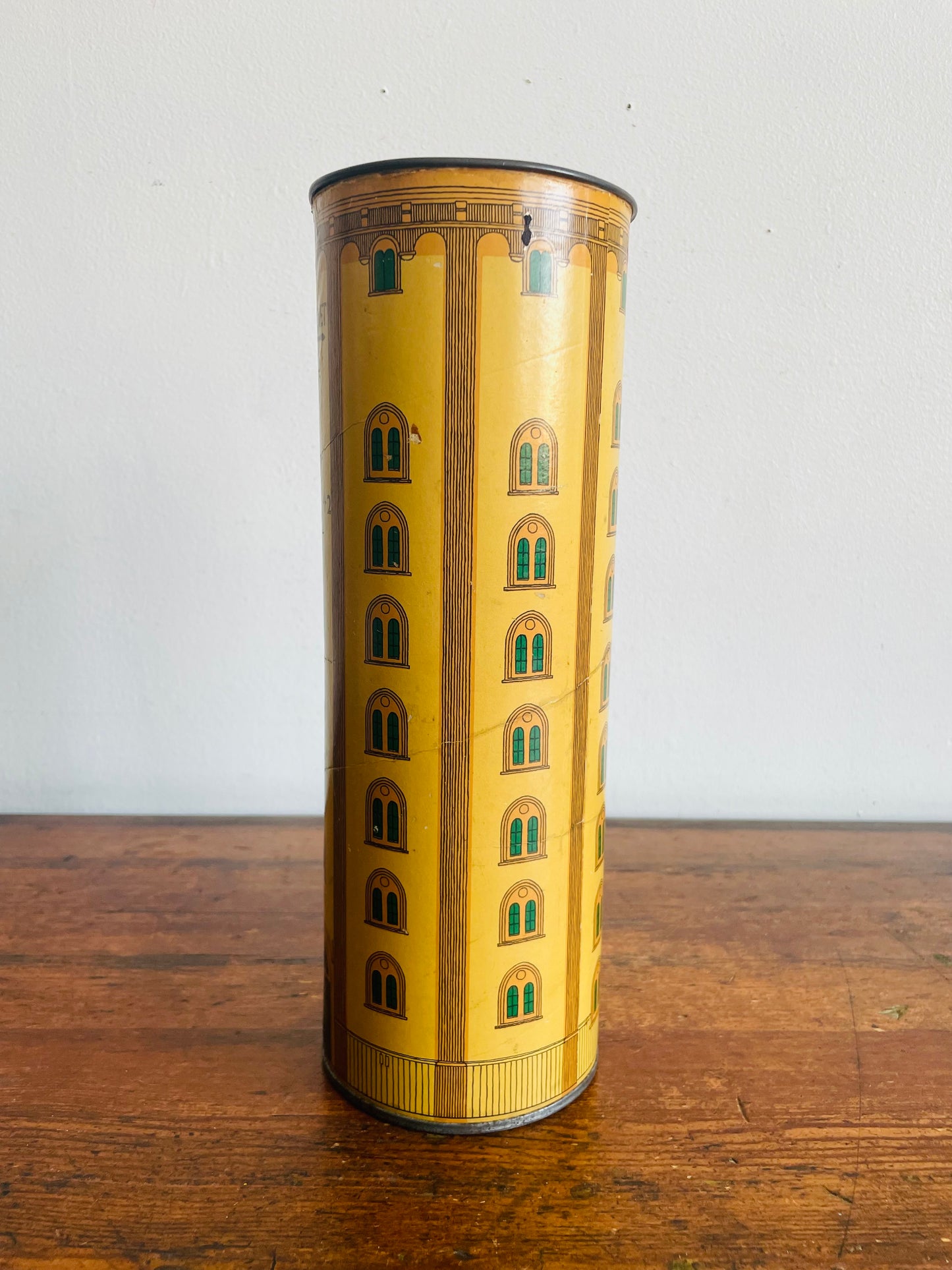 Vintage Cardboard & Metal Canister with Lid - Danish Agricultural Marketing Board Copenhagen - Made in Denmark