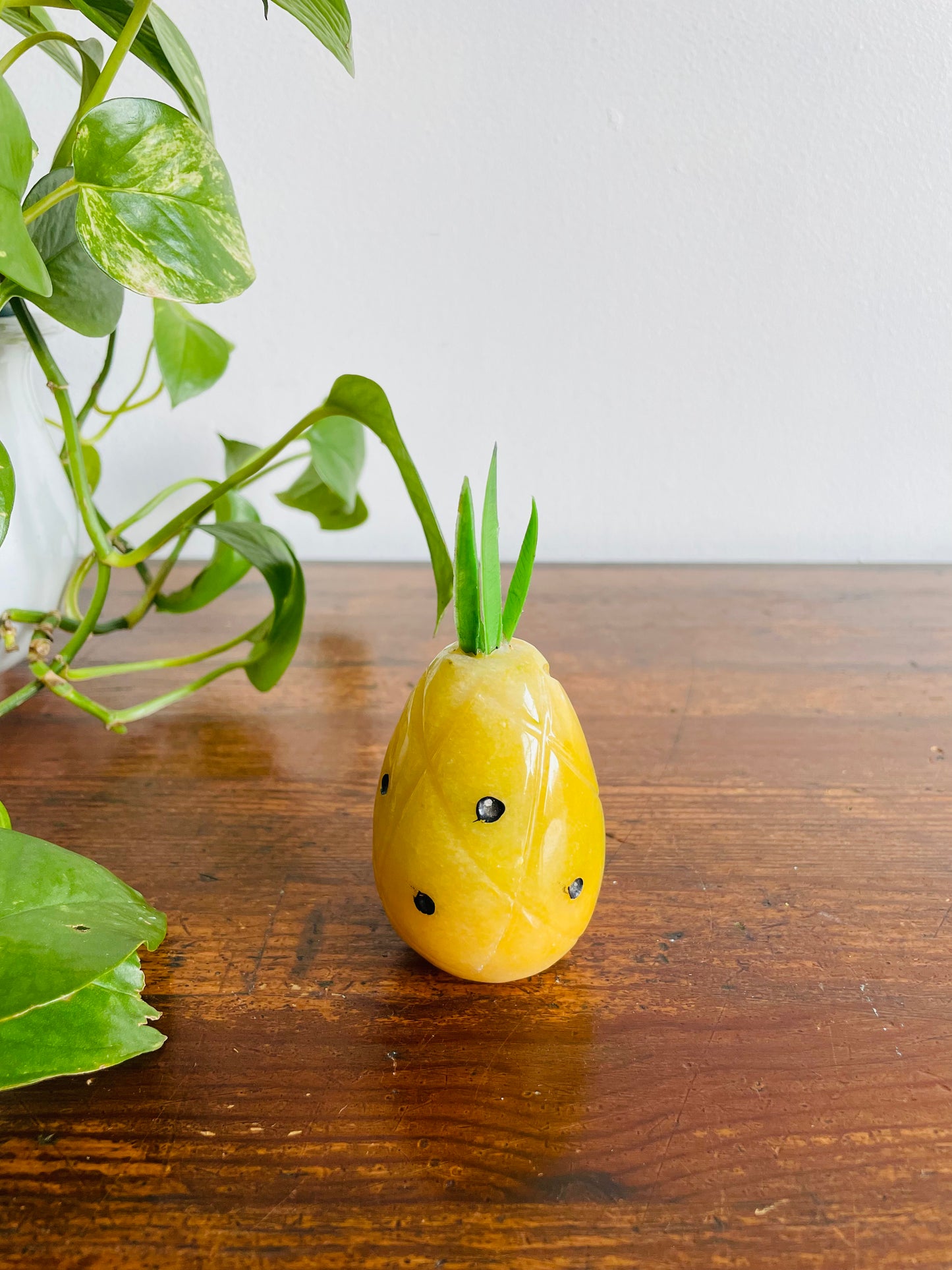 Polished Alabaster Marble Fruit - Yellow Pineapple