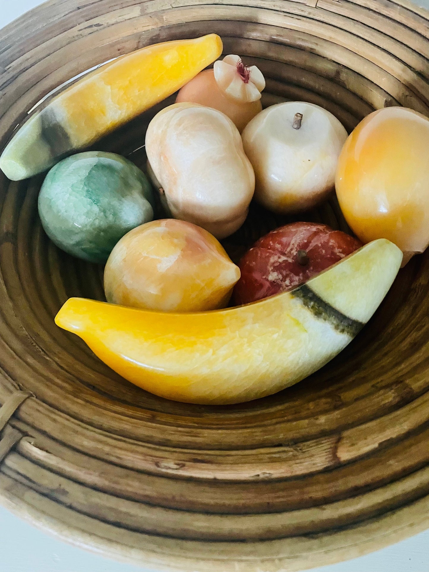 Polished Alabaster Marble Fruit - Yellow Pineapple