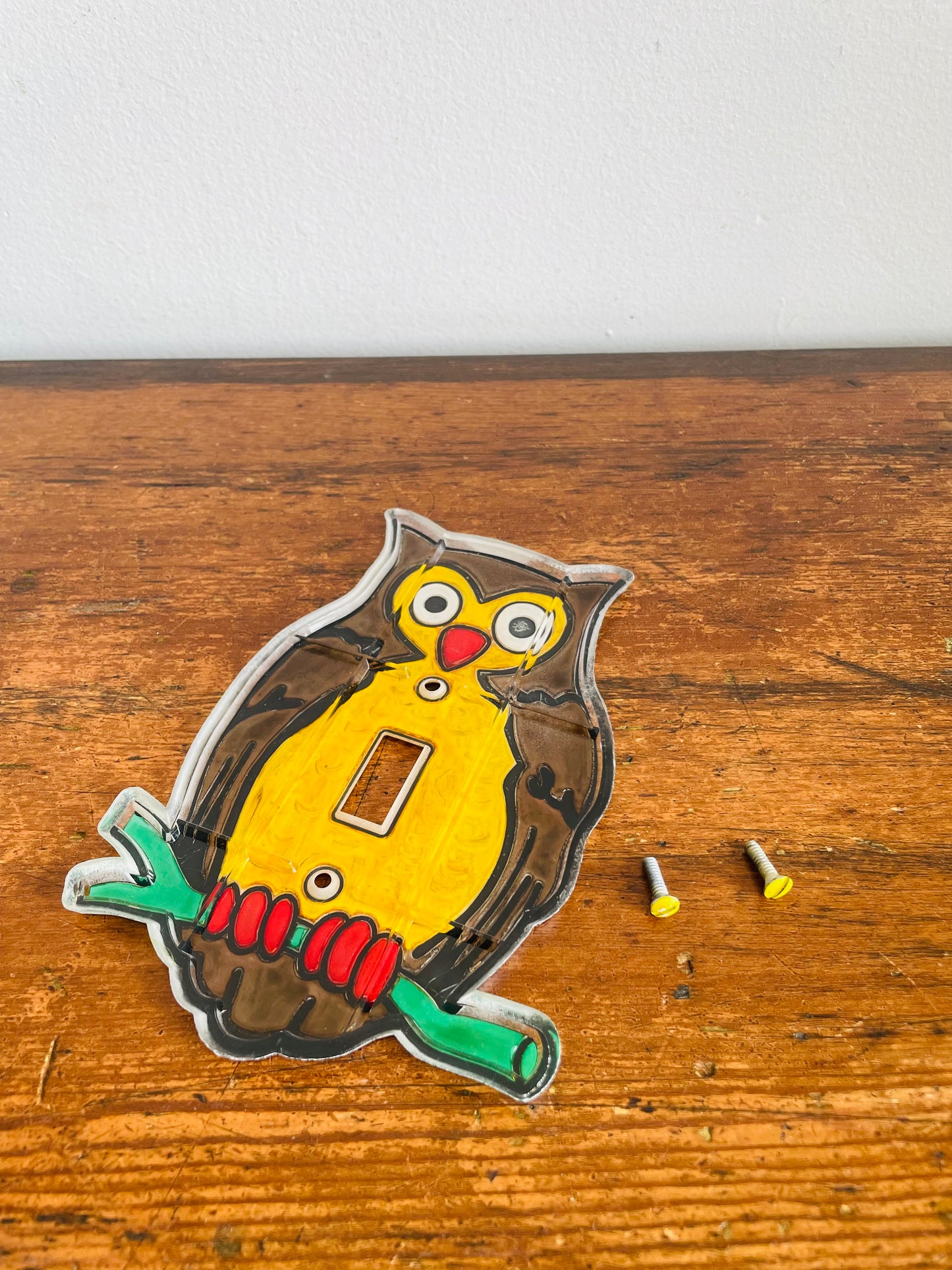Owl on Branch Light Switch Plate Cover - Includes Two Screws