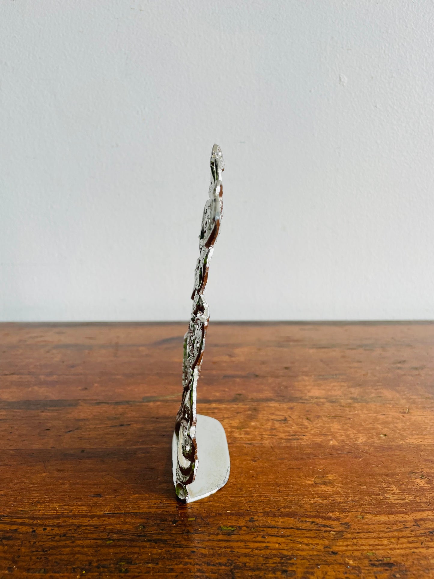 Torino Silver Metal Earring Holder with Butterflies & Flower