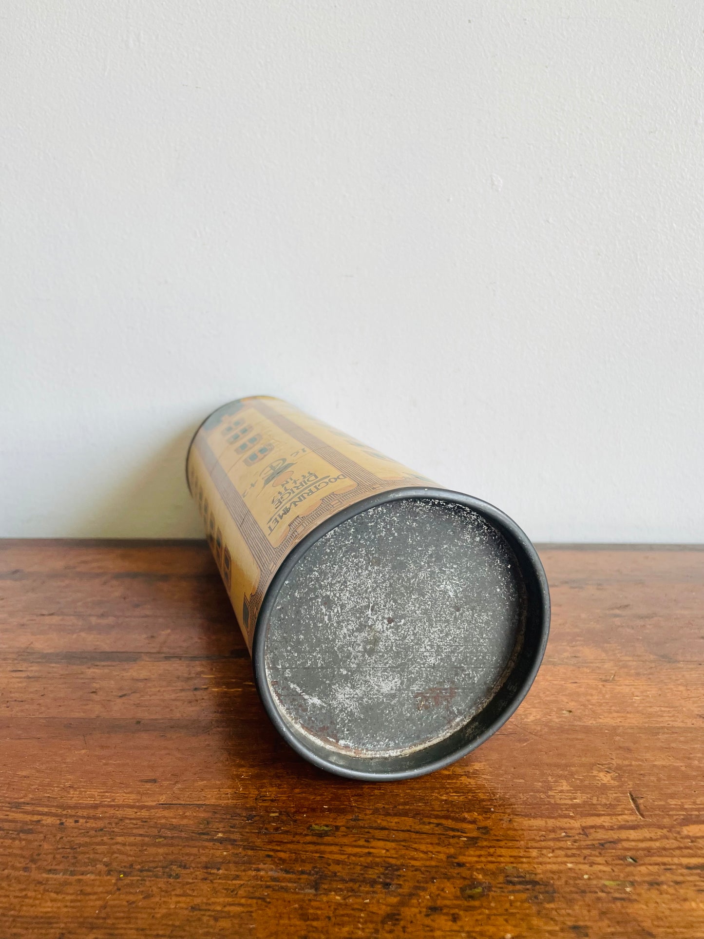 Vintage Cardboard & Metal Canister with Lid - Danish Agricultural Marketing Board Copenhagen - Made in Denmark