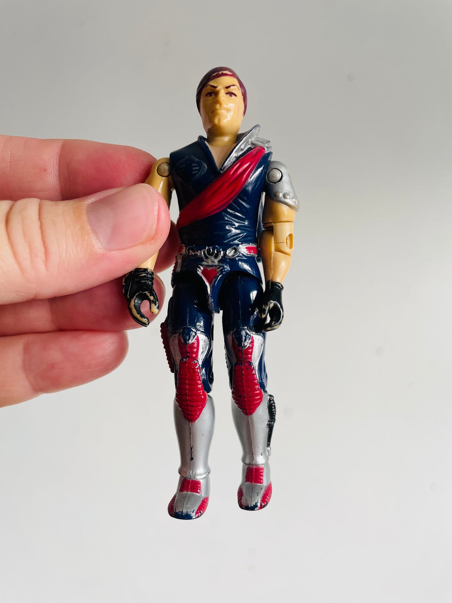 Vintage 1985 Hasbro Action Figure Toy - G.I. Joe Tomax - Crimson Guard Commander - Includes Backpack Accessory