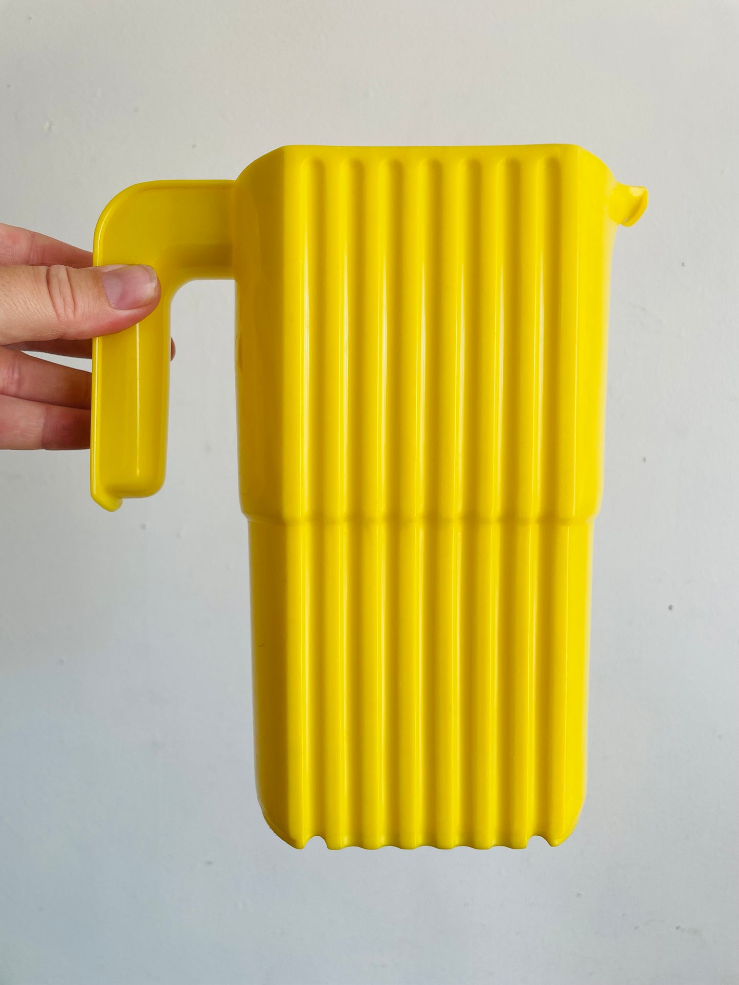 Vintage Bright Yellow with Ribbed Design IPL Milk Bag Pitcher Jug - Also Great for Watering Plants!