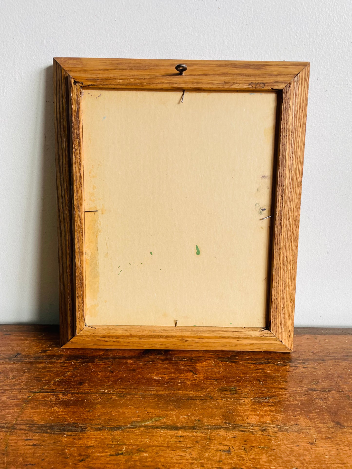 Vintage 1960s Paint by Number (PBN) Picture of Waterfall Forest Scene in Wood Frame