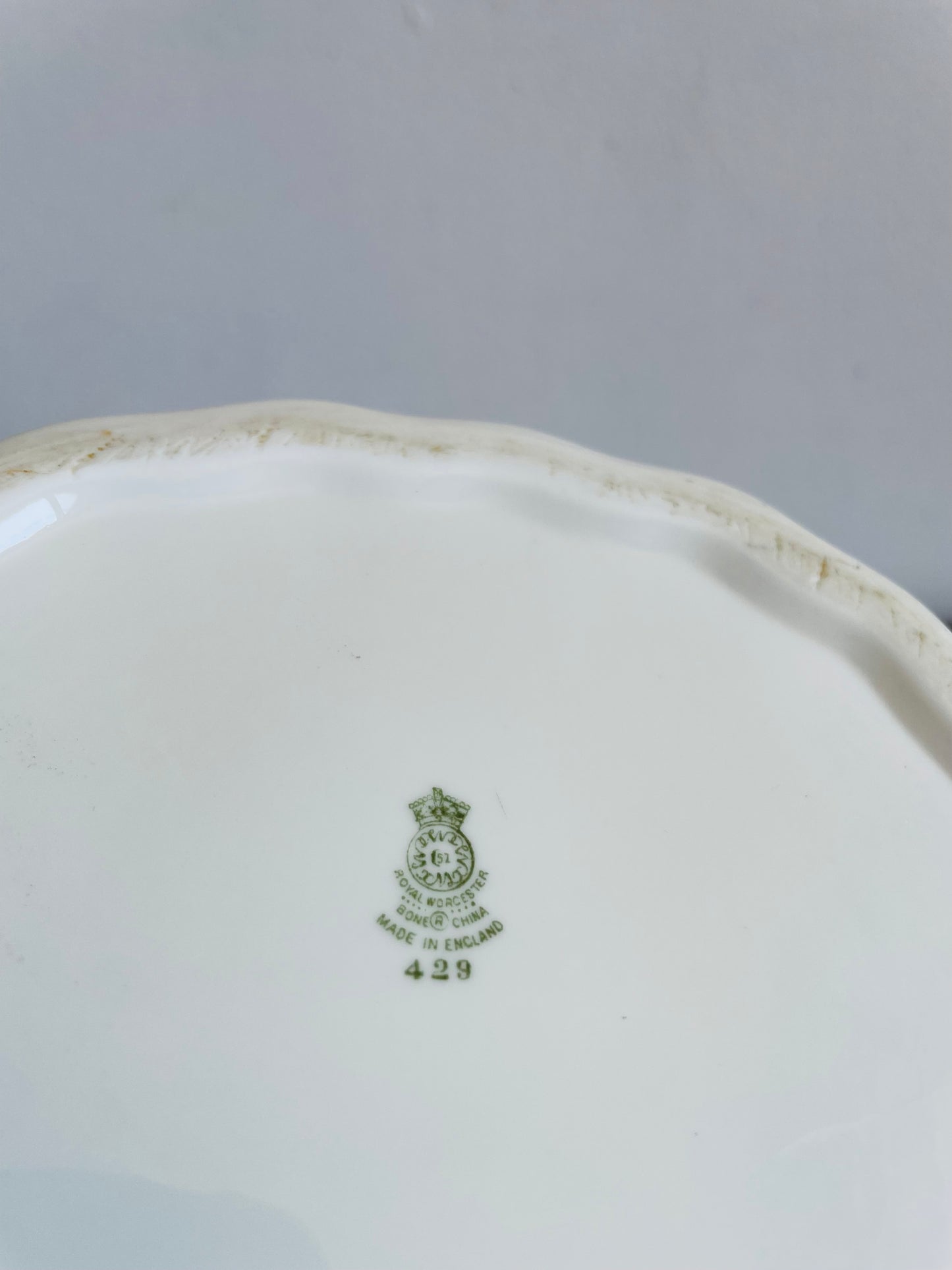 Vintage Royal Worcester "Blue Sprays" Bone China Bowl with Floral Design - Made in England