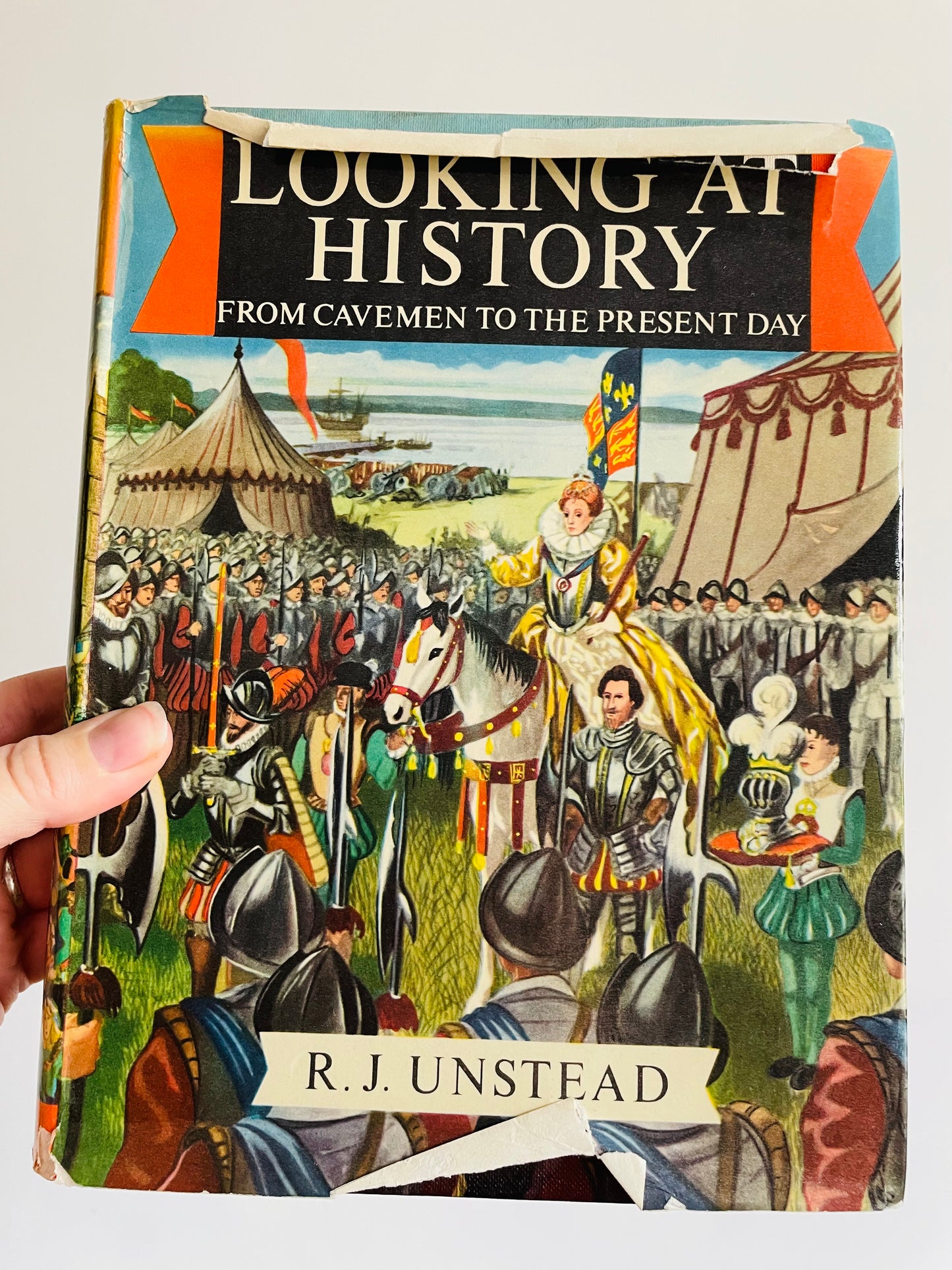 Looking At History: Britain From Cavemen to the Present Day by R. J. Unstead Hardcover Illustrated Book (1966)