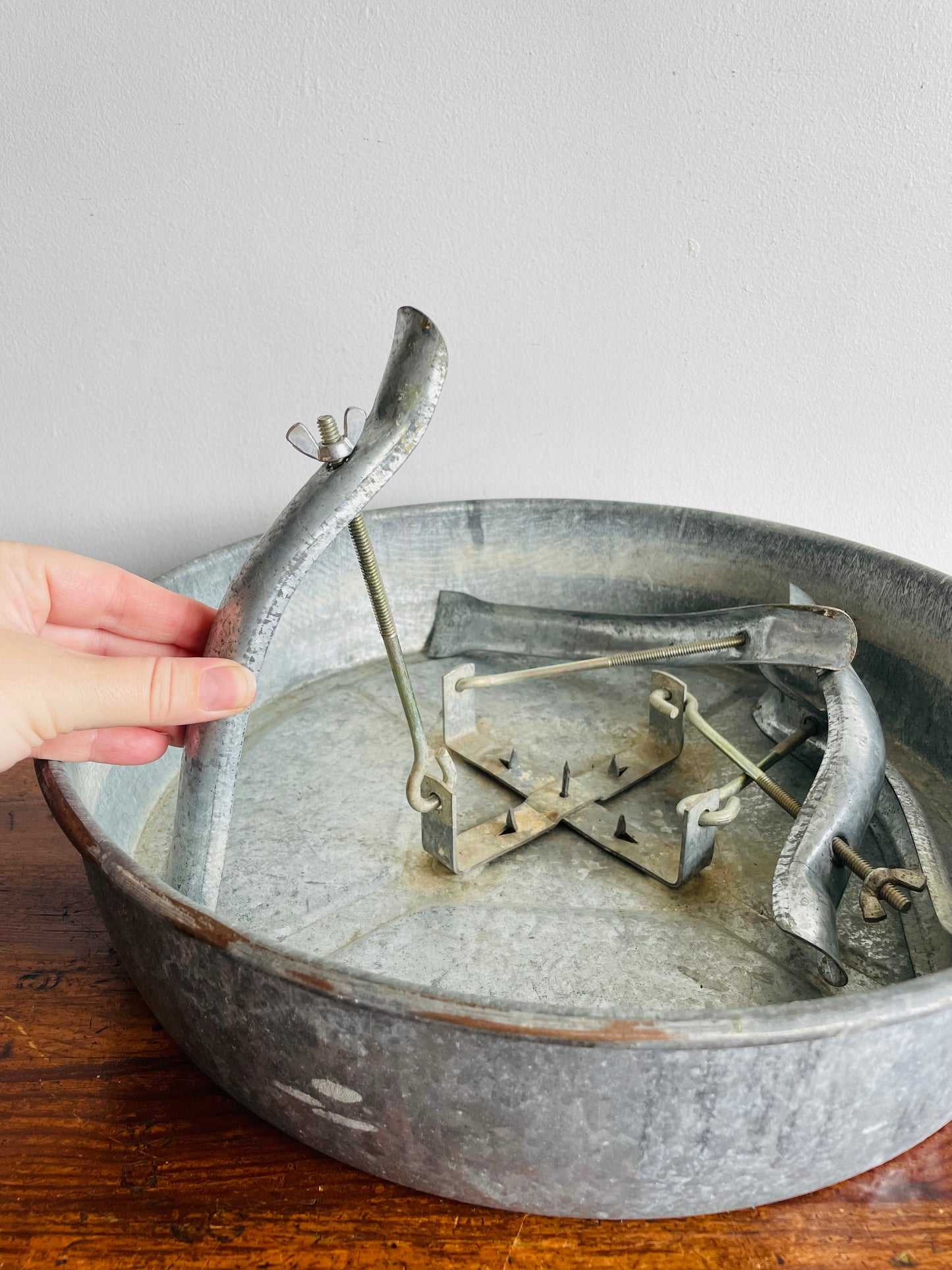 Galvanized Steel Gunnard 4 Brace No Problem Tree Stand - Less Watering, No Branch Cutting, Holds Crooked Trees Straight, Won't Rust!