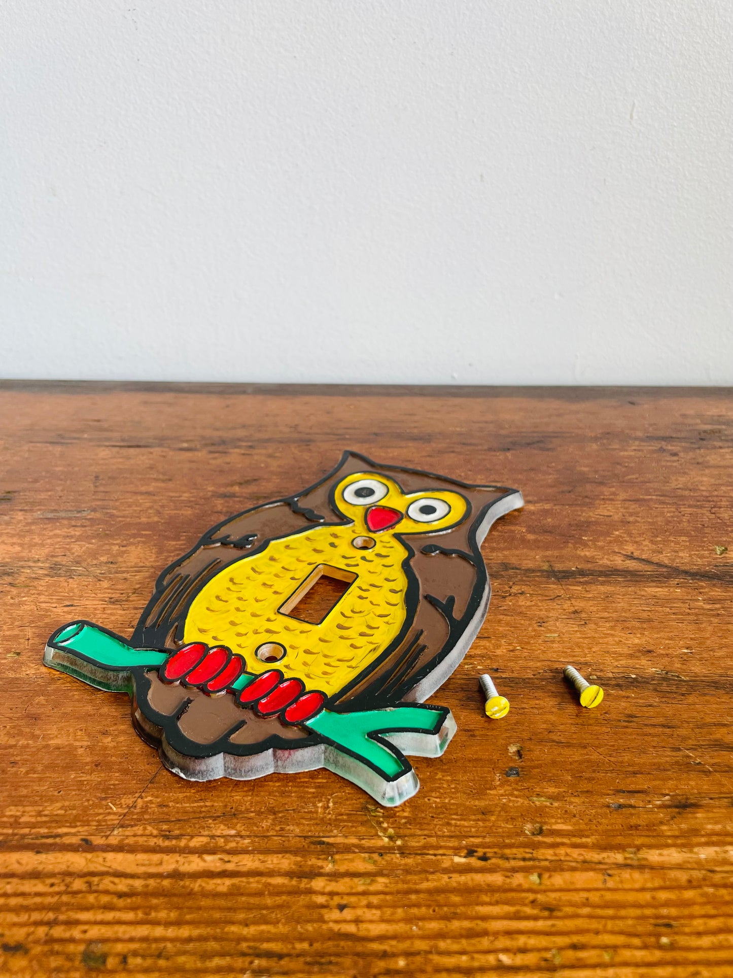 Owl on Branch Light Switch Plate Cover - Includes Two Screws