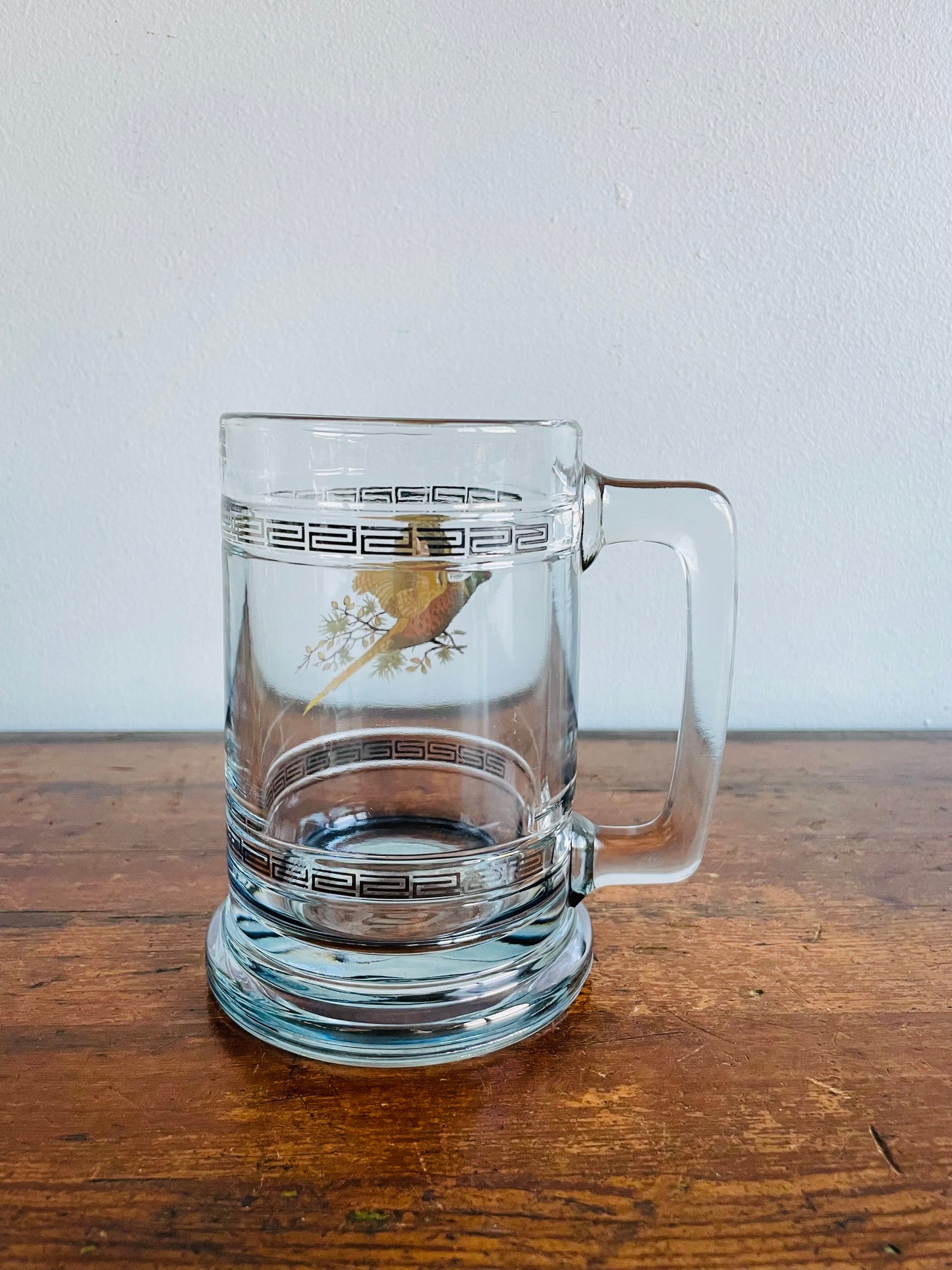 Princess House Beer Mug Tankard with Pheasant Graphic
