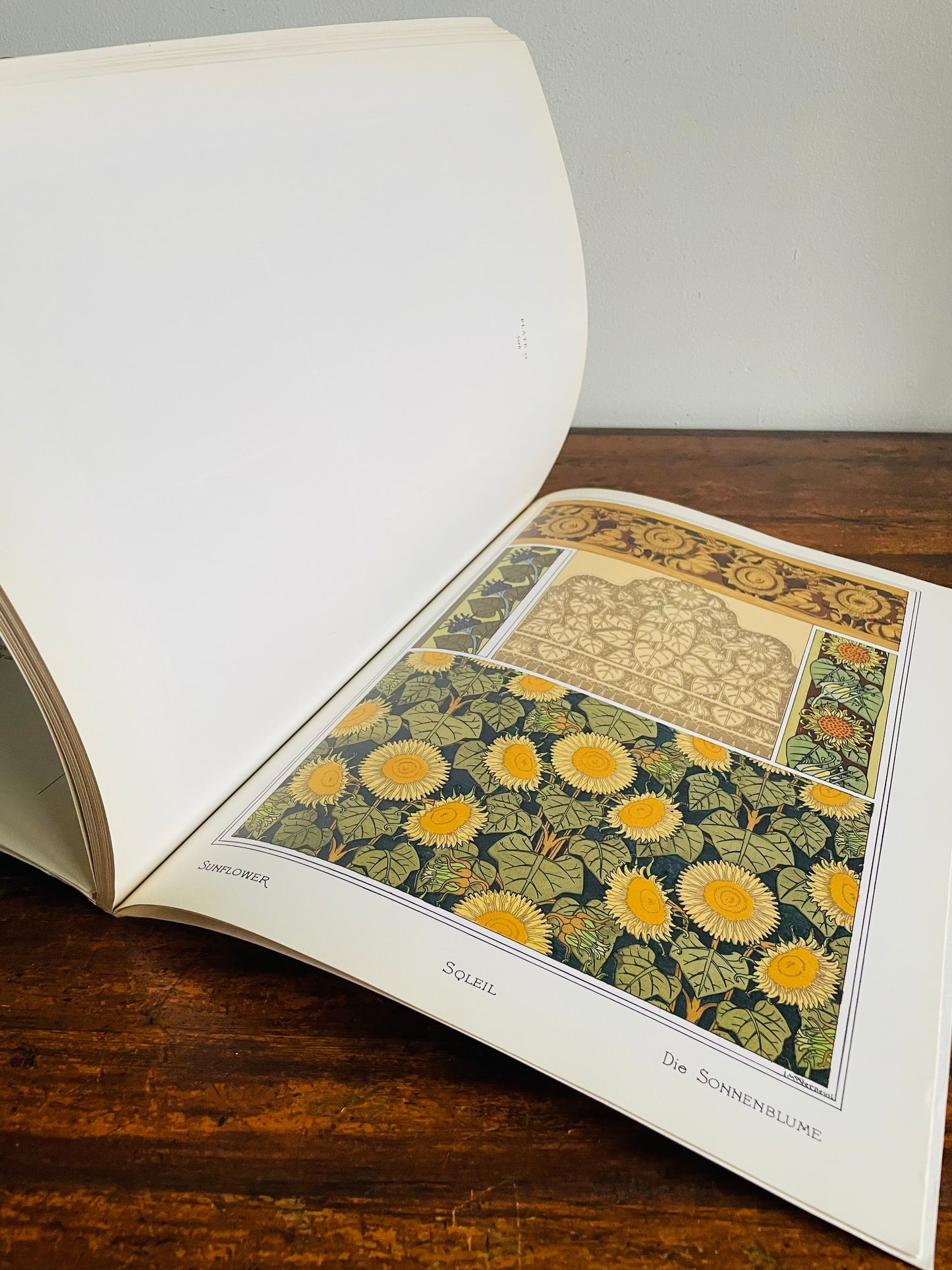 Vintage Art Nouveau Floral Designs Book by Eugene Grasset - With 40 Full Colour Plates (1988)