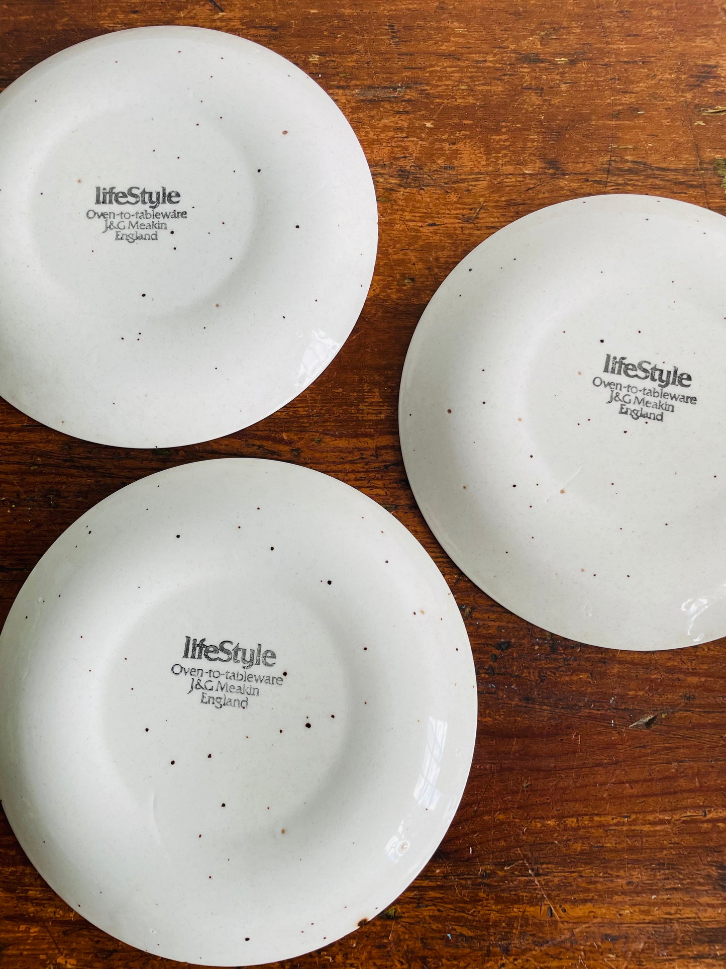 J & G Meakin Lifestyle Side Dish Plates - Set of 3 - Made in England