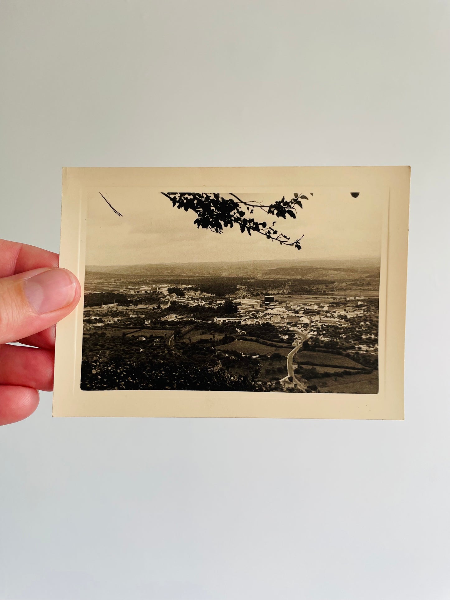 Black & White Photograph of Town in Countryside - Found in Lisbon, Portugal