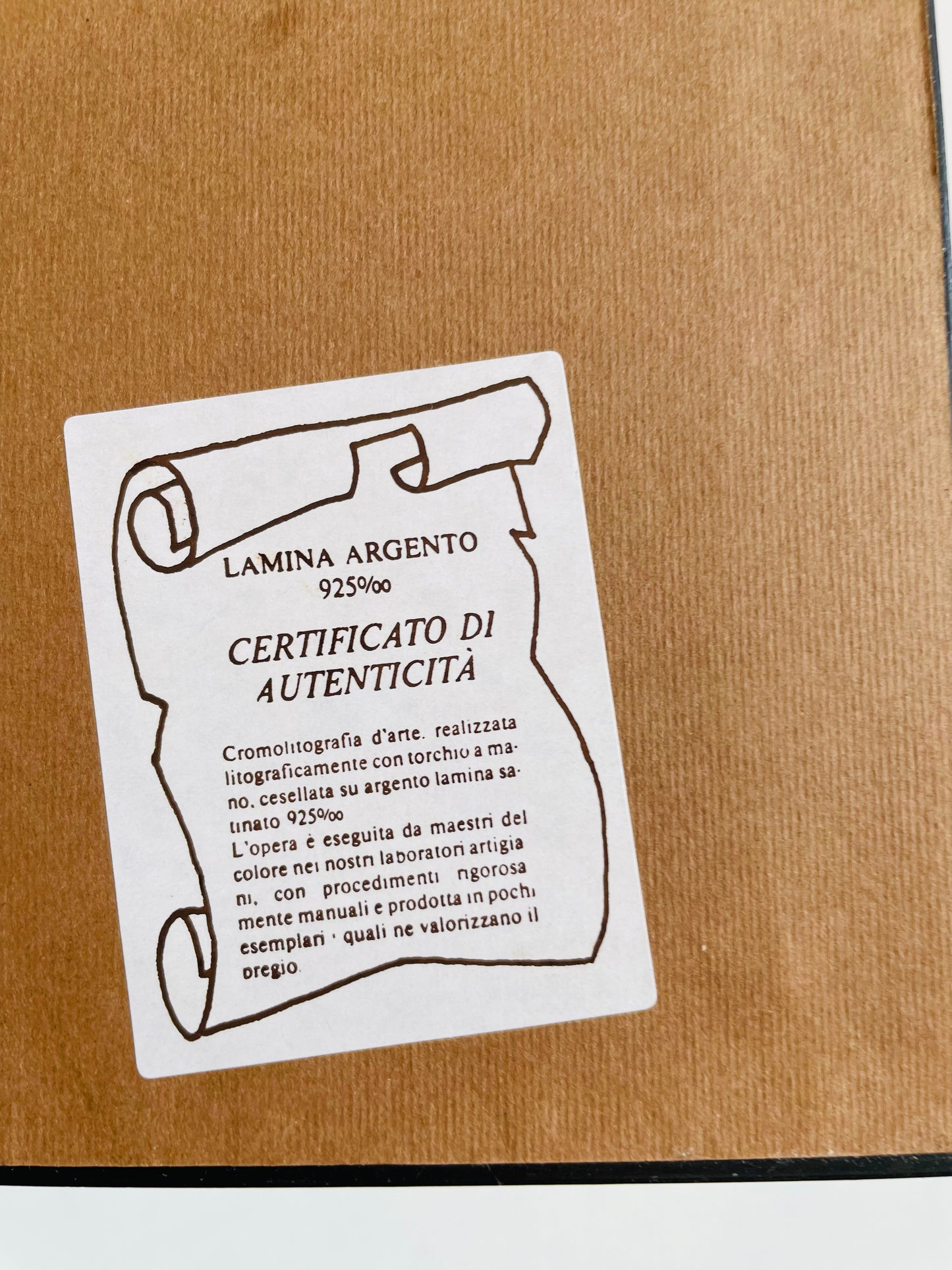 Vintage Lamina Argento 925 Hand-Pressed Chromolithograph Engraved on Satin-Finish Silver Foil Picture - Il Duomo, Milan - Made in Italy