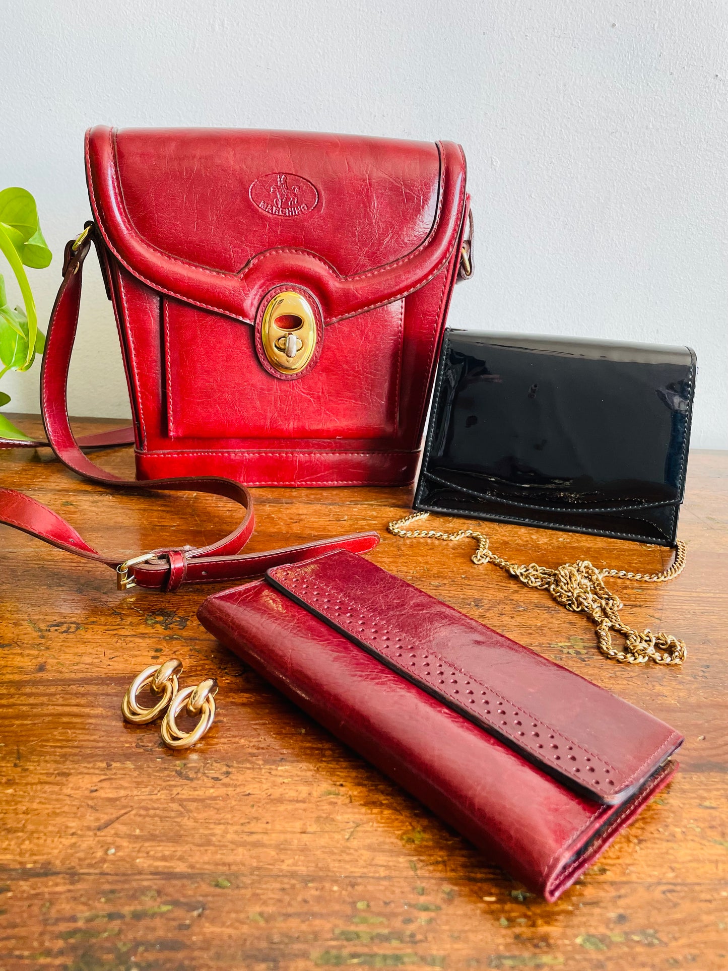 Vintage Gold Tone Knot Earrings - For Pierced Ears