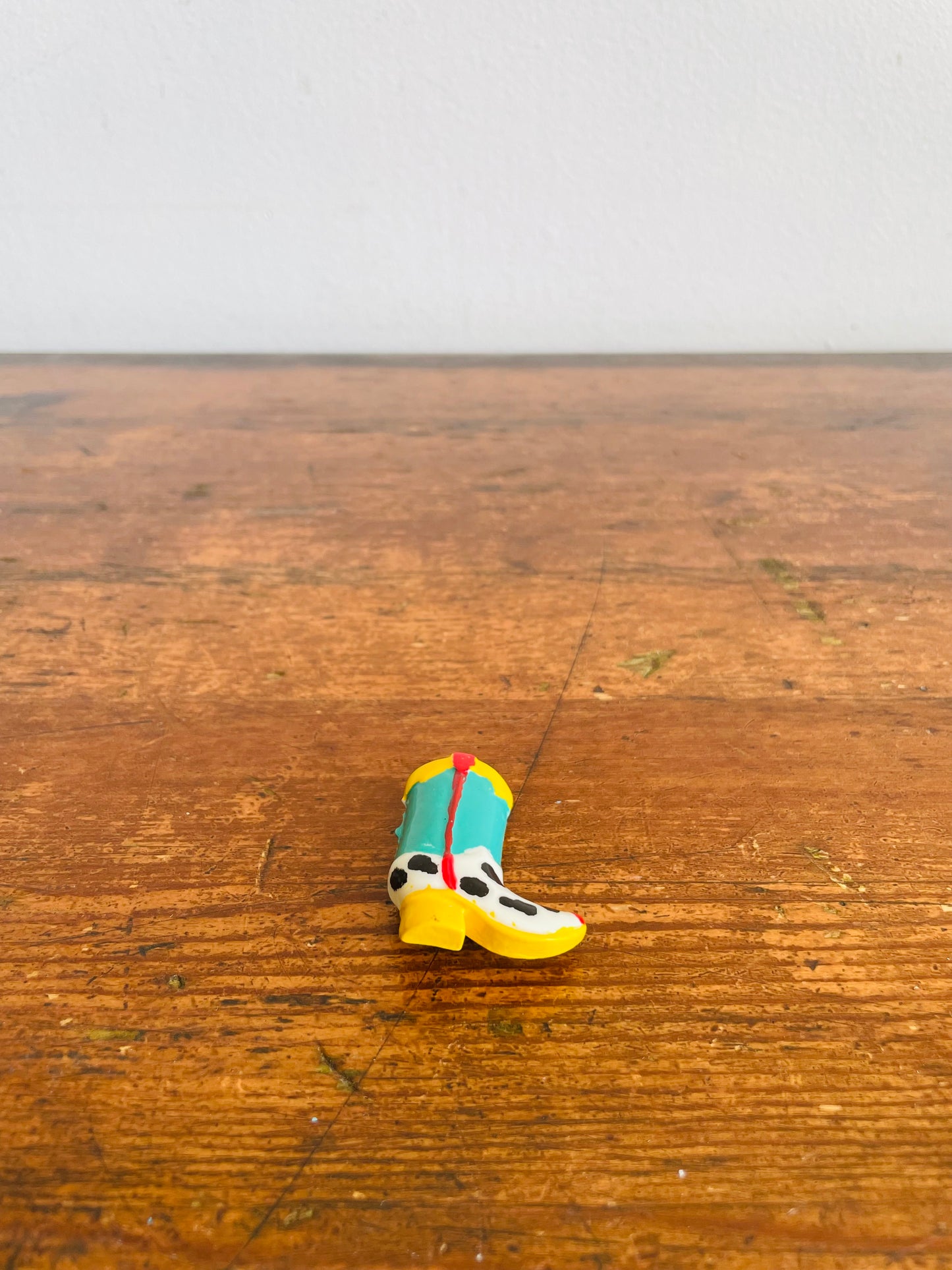 Cowboy Boot Button Cover - Yellow & Turquoise - Clip Over Your Button to Add Some Flair!