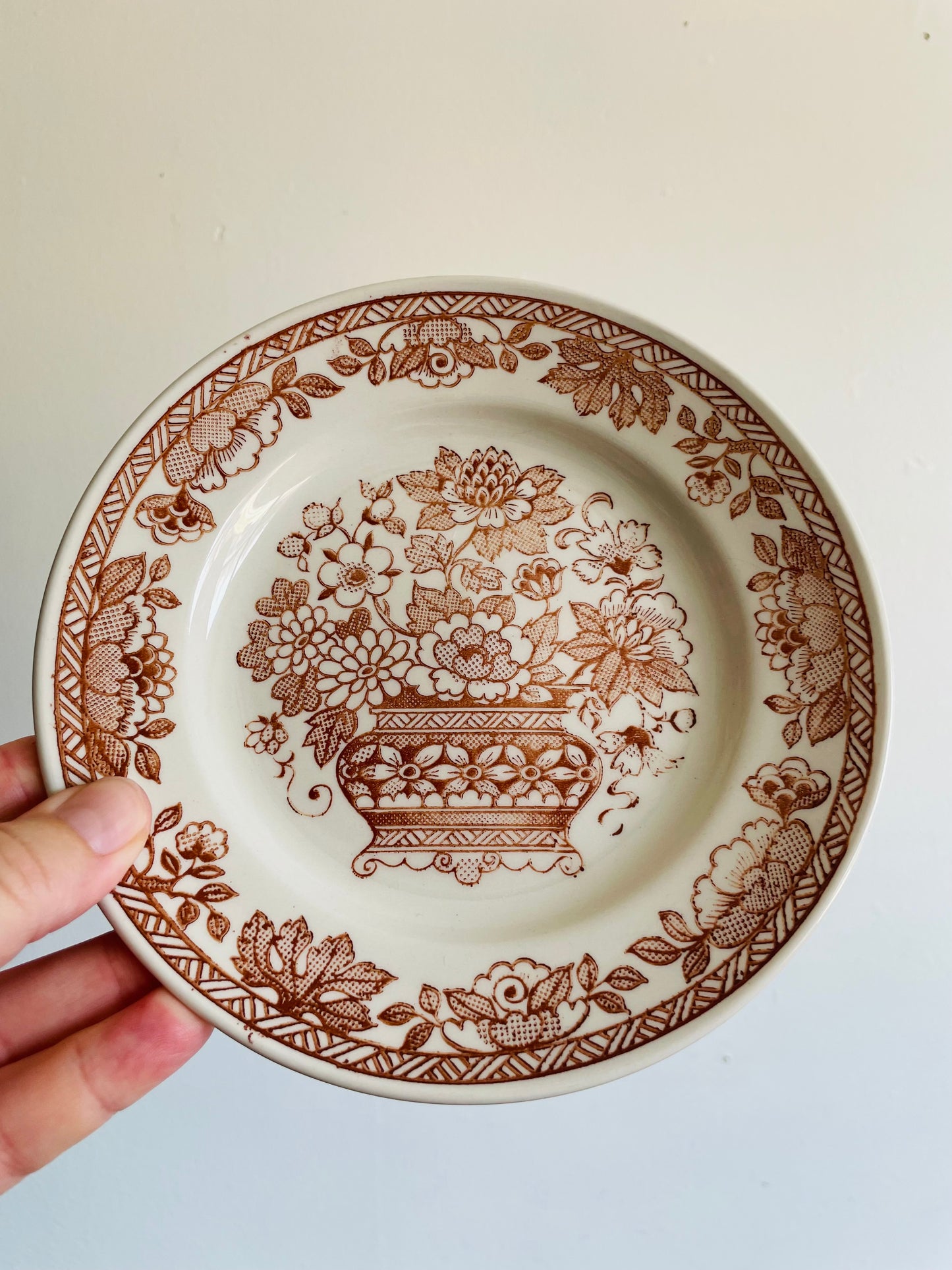 Broadhurst English Ironstone Side Dish Plate - Kathie Winkle Grosvenor Flower Pattern - Found in Killarney, Ireland