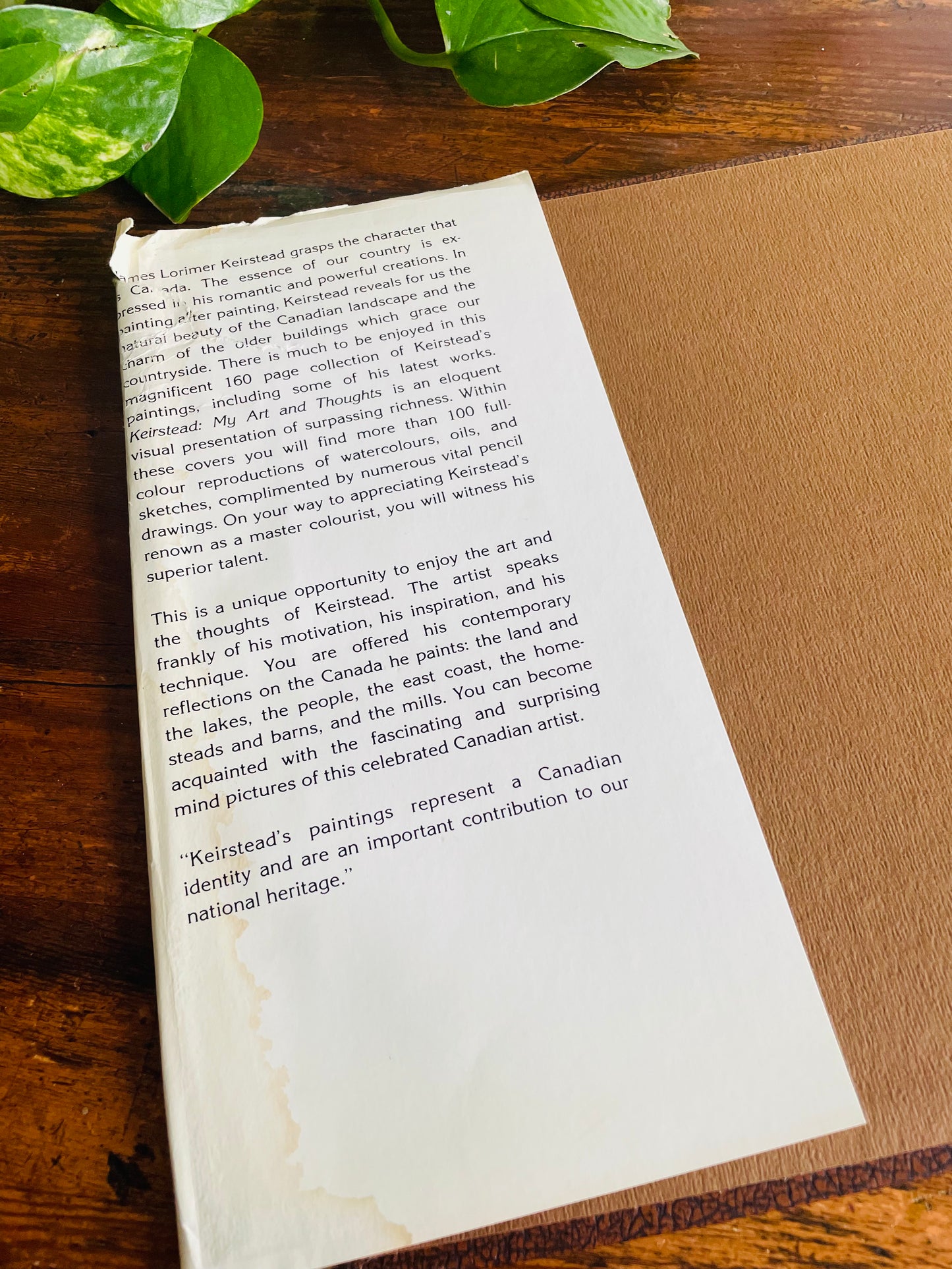 SIGNED COPY Keirstead: My Art & Thoughts Hardcover Book (1979)