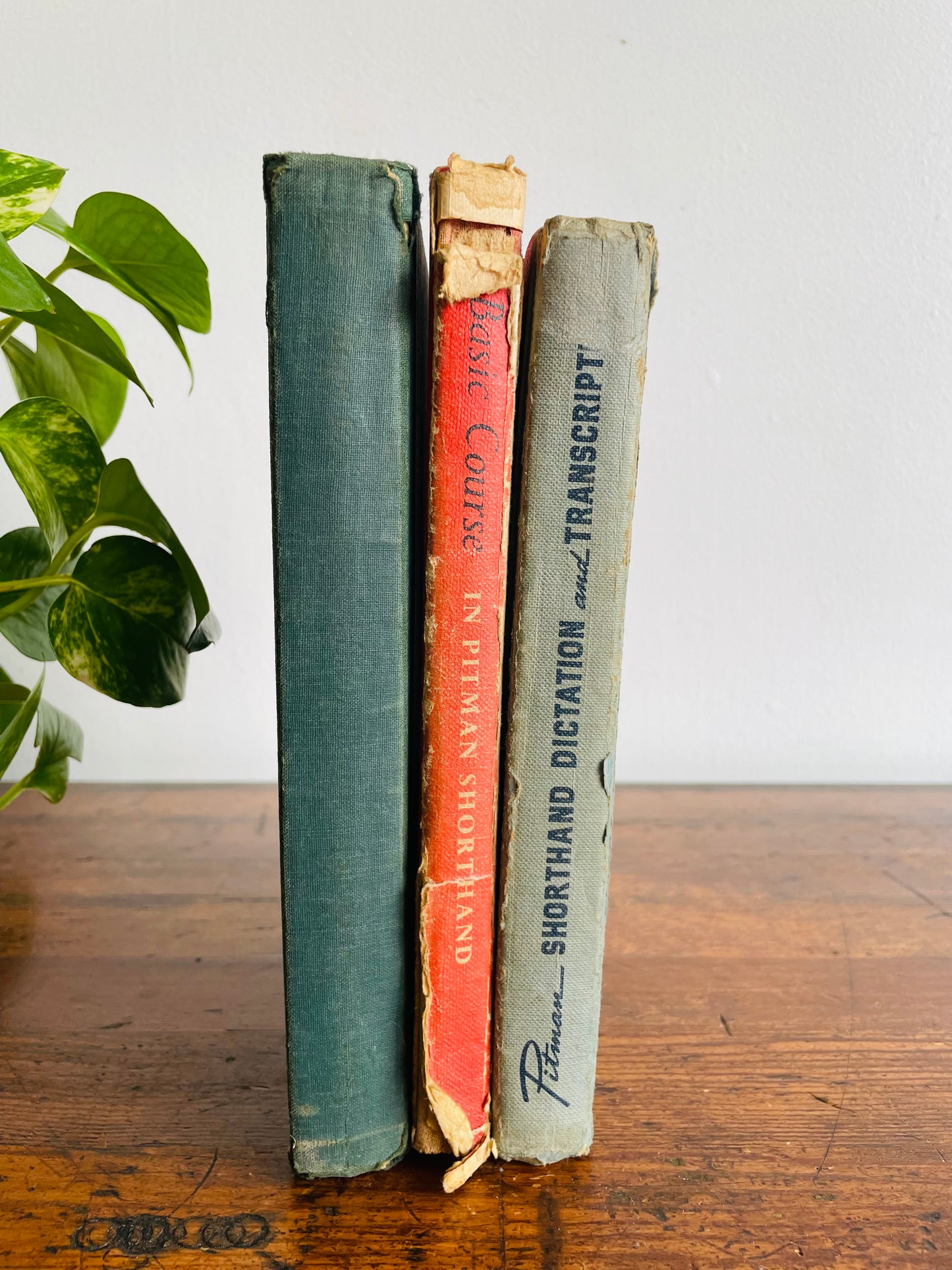 Shorthand Clothbound Hardcover Book Bundle - Set of 3 - Pitman Shorthand Dictation & Transcription, New Basic Course in Pitman Shorthand (1962), & Steps to Success in Shorthand Book II (1948)