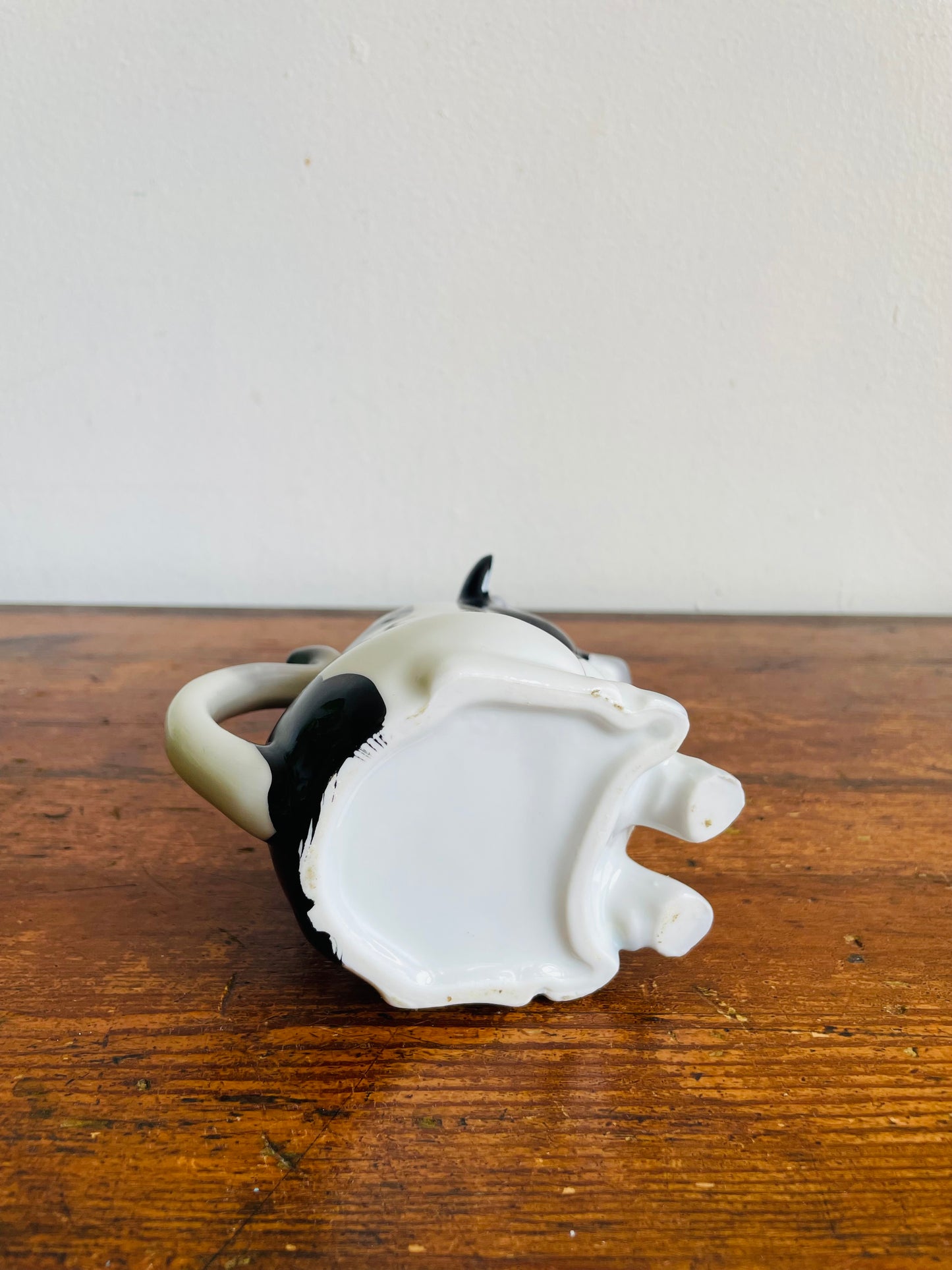 Vintage Fun Novelty Black & White Cow Creamer Milk Pitcher Jug