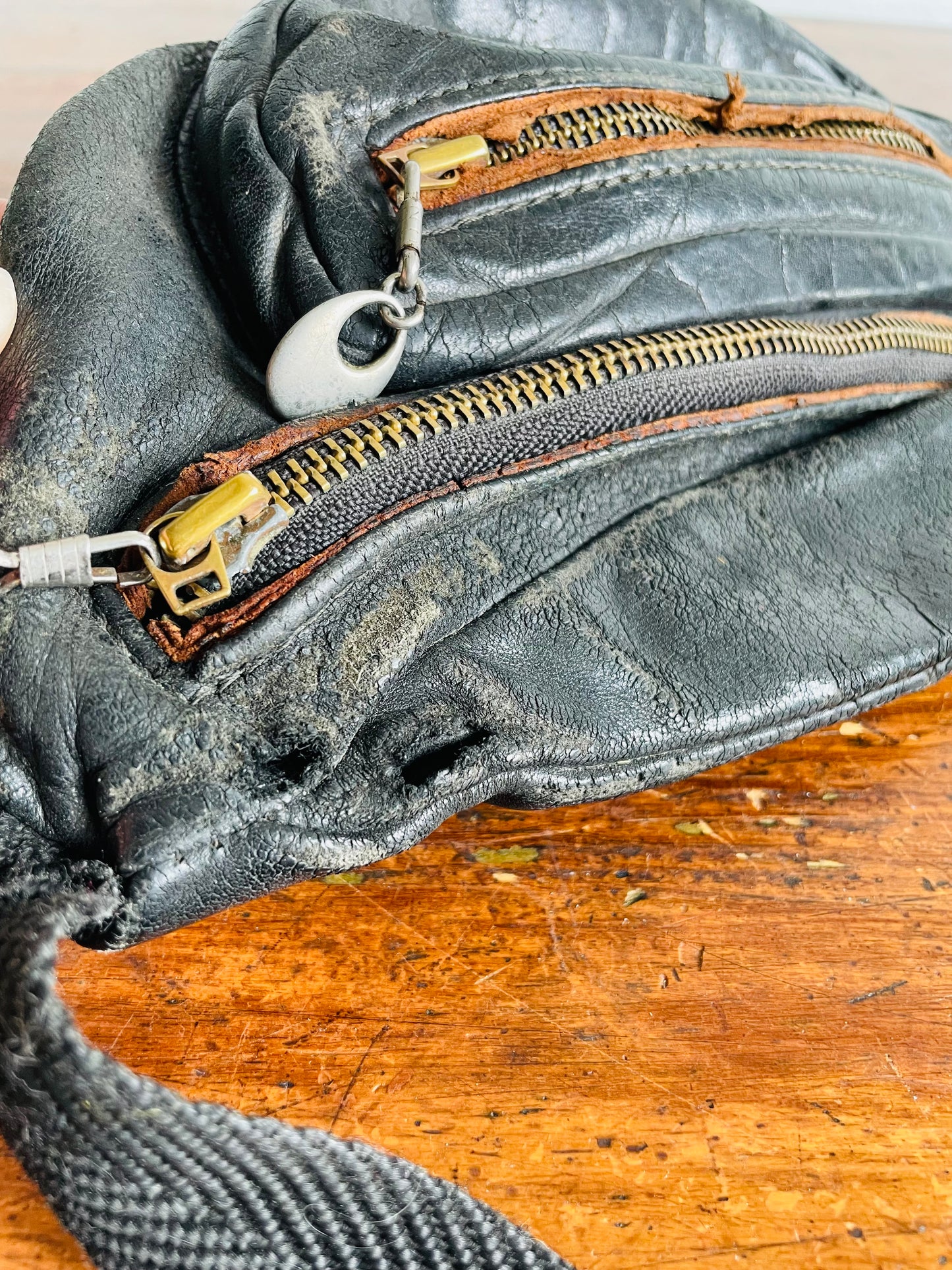 Belt Waist Pouch with Zippered Compartments - Made in Canada