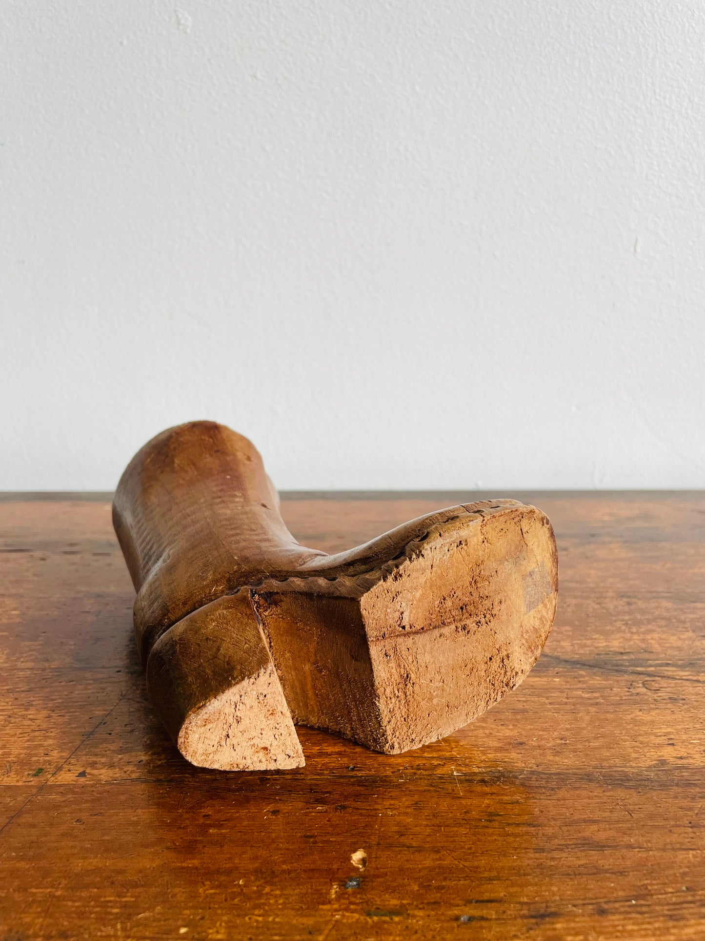Handmade Wooden Boot Shoe - Carved From a Single Piece of Wood!