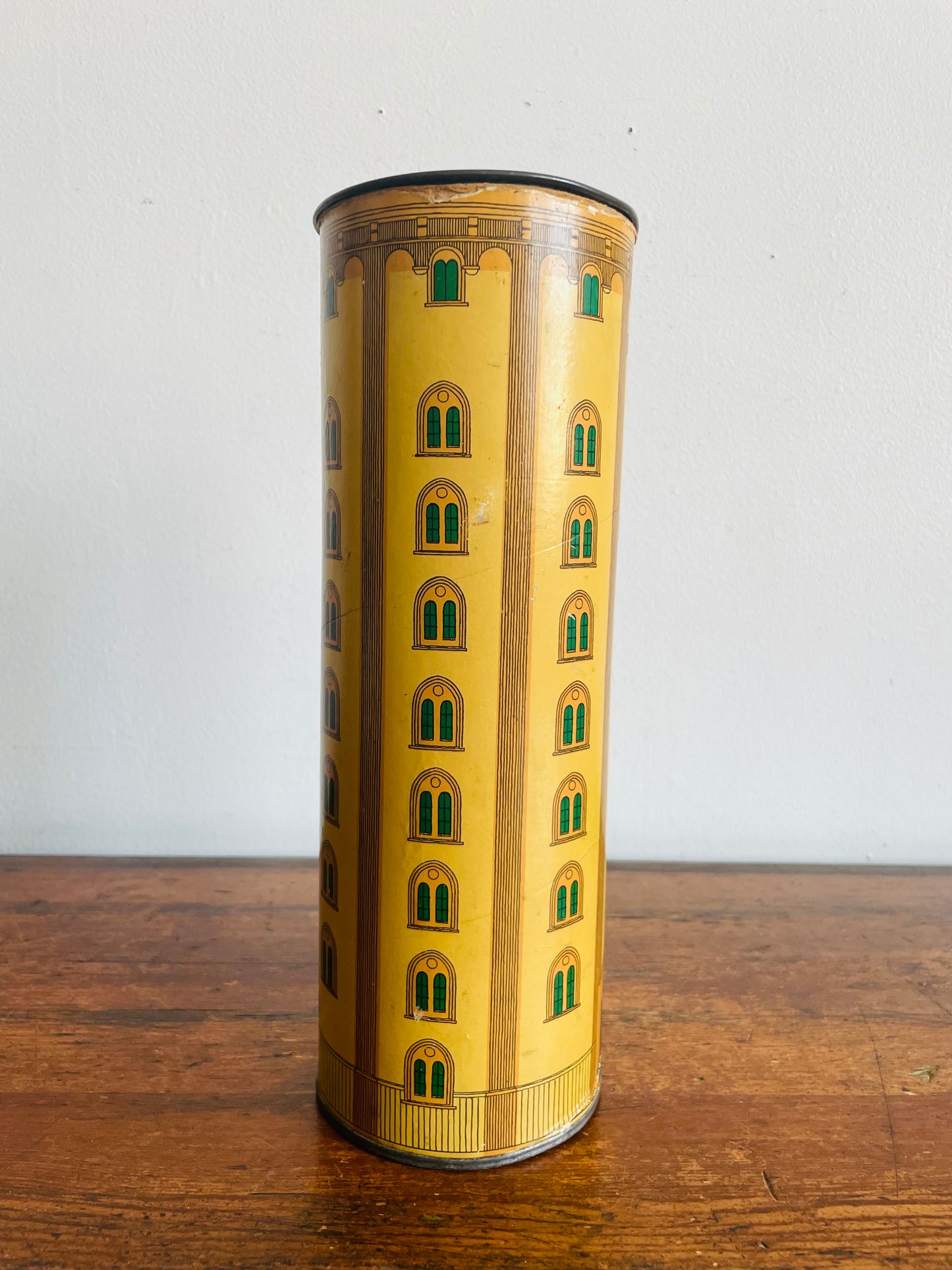 Vintage Cardboard & Metal Canister with Lid - Danish Agricultural Marketing Board Copenhagen - Made in Denmark