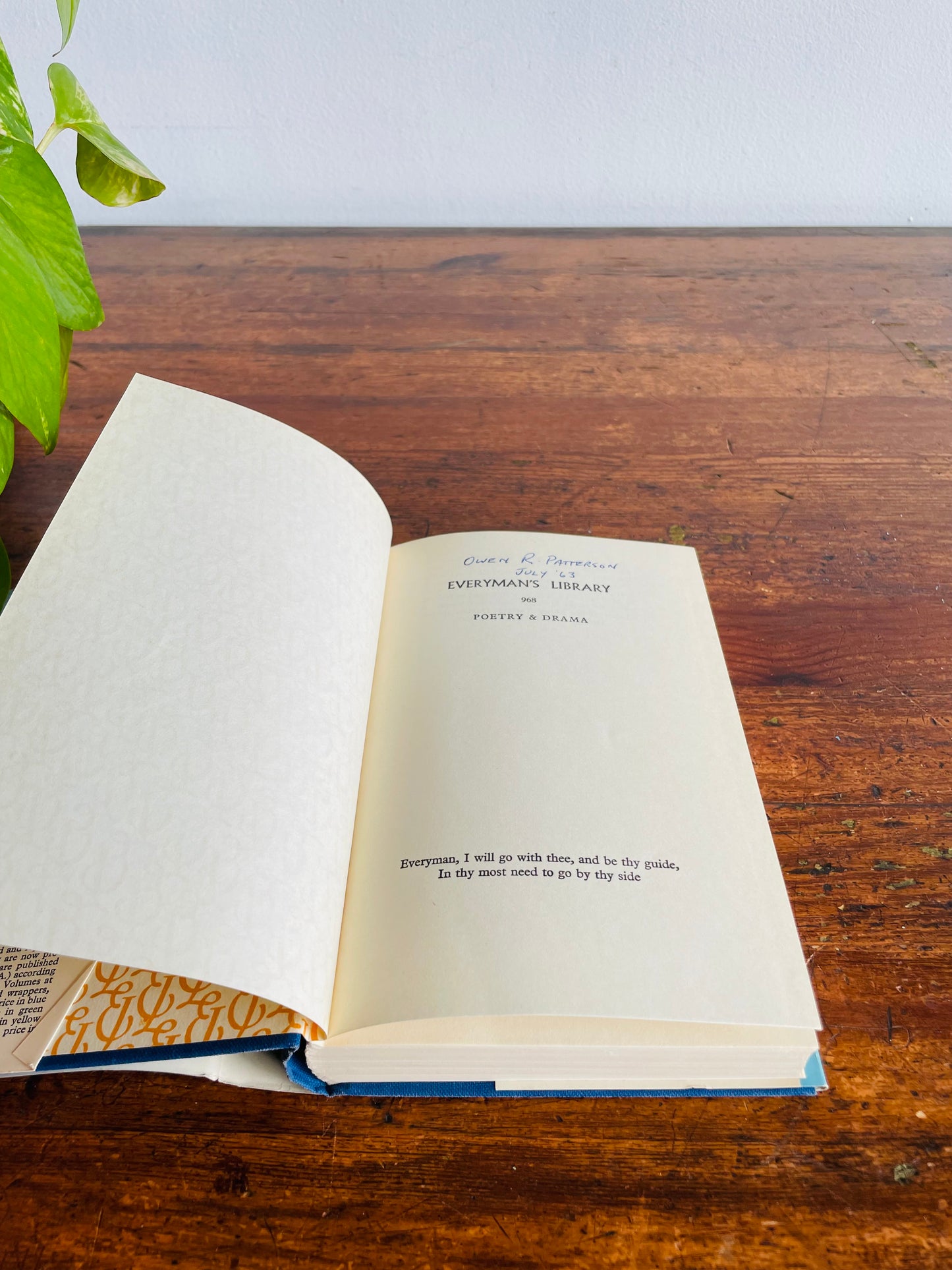 Plays, Poems & Prose by J.M. Synge Hardcover Book - Everyman's Library No. 968 (1961)