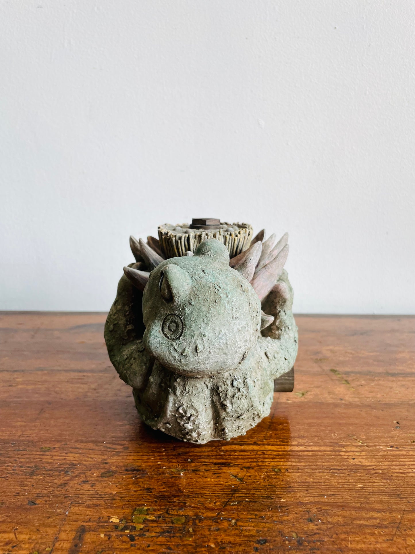 Adorable Frog with Flower Sprinkler or Fountain Water Feature - Easily Attaches to a Garden Hose!