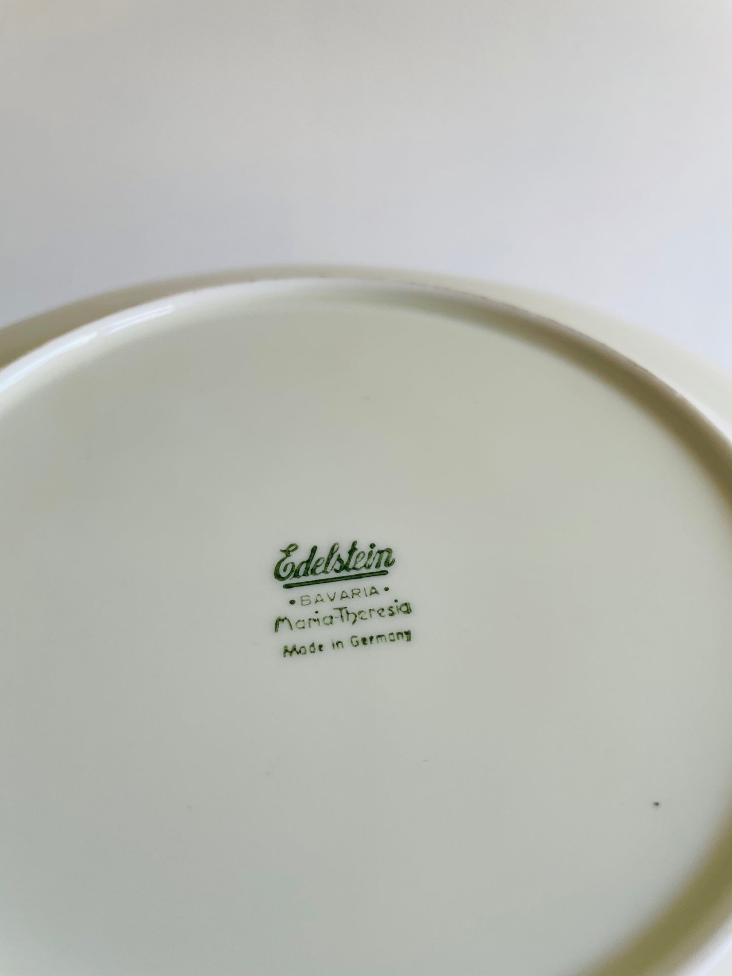 Edelstein Bavaria Maria-Theresia Germany Plate - Hand Painted with Chickadee Bird Winter Scene by A. Blackburn in 1978