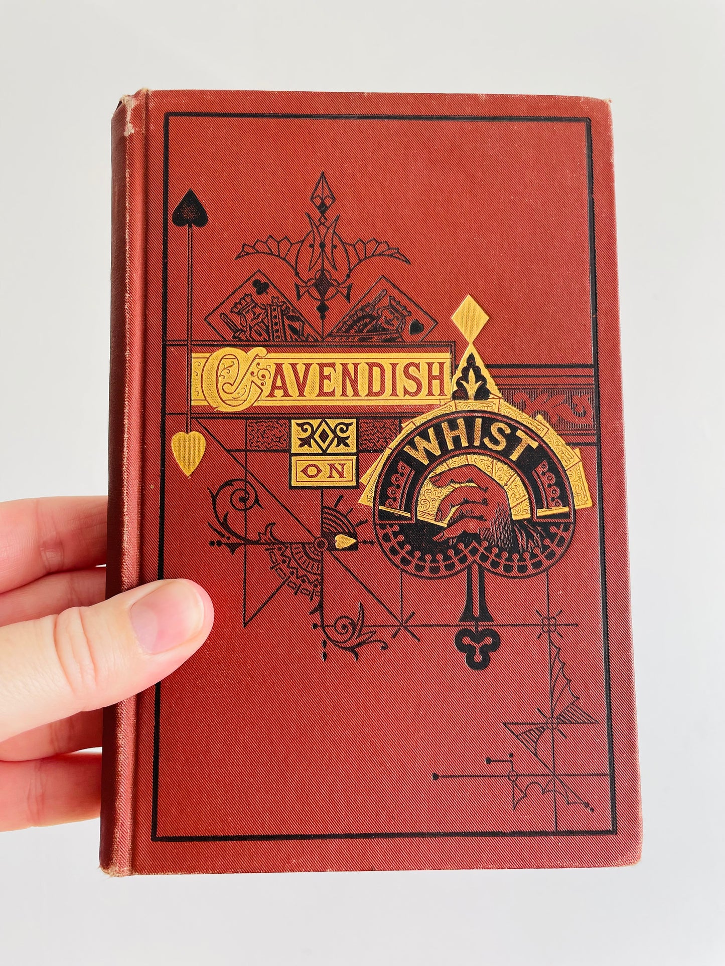 Antique Cavendish on Whist Hardcover Book - The Laws & Principles of Whist Stated, Explained & Illustrated (1870s) Twelfth Edition