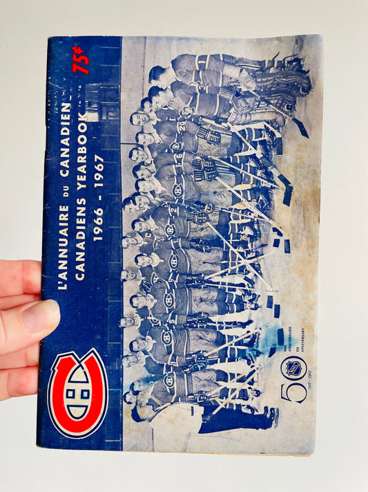 Montreal Canadiens 1966-1967 Yearbook Paper Booklet - L'Annuaire du Canadien
