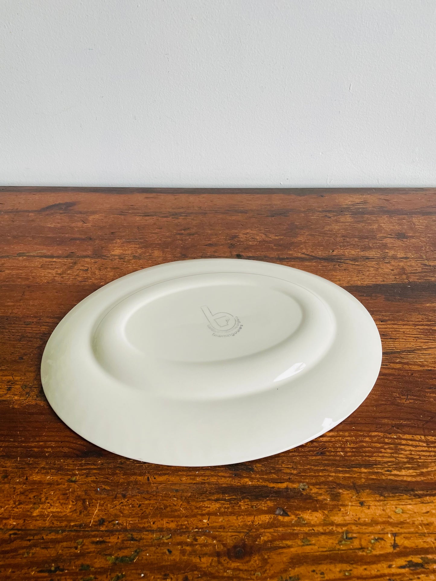 Barratts of Staffordshire England Bloomingdale's White Serving Plate
