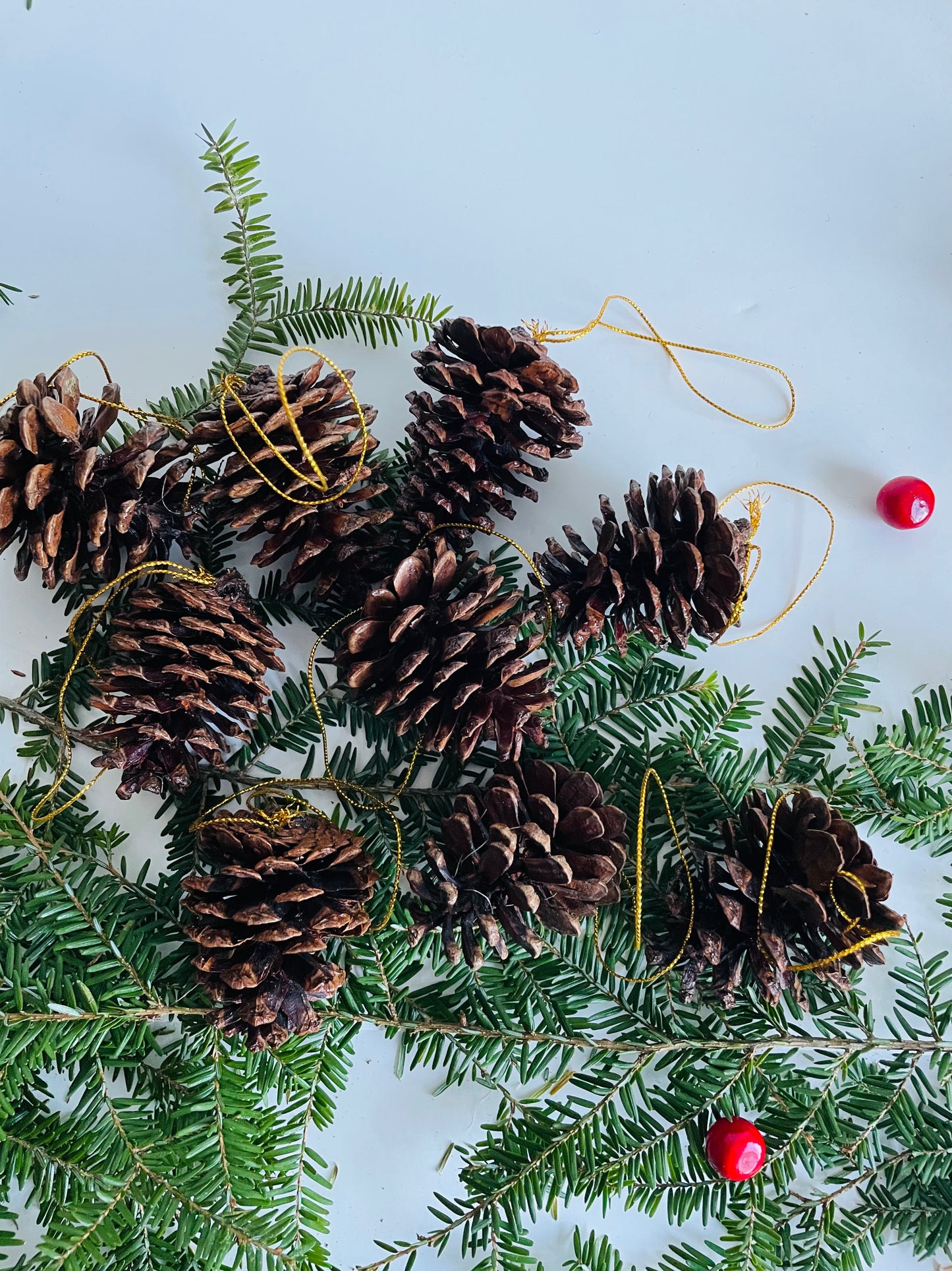 Pinecone Ornaments - Set of 9