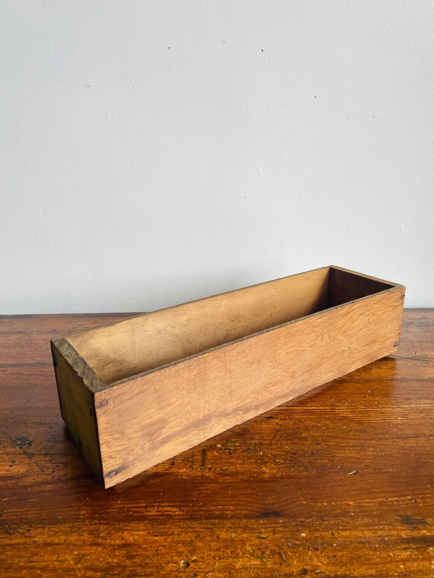 Vintage Slim Wooden Crate Box - From a Barn in Haldimand County - ONE CRATE - Crate B