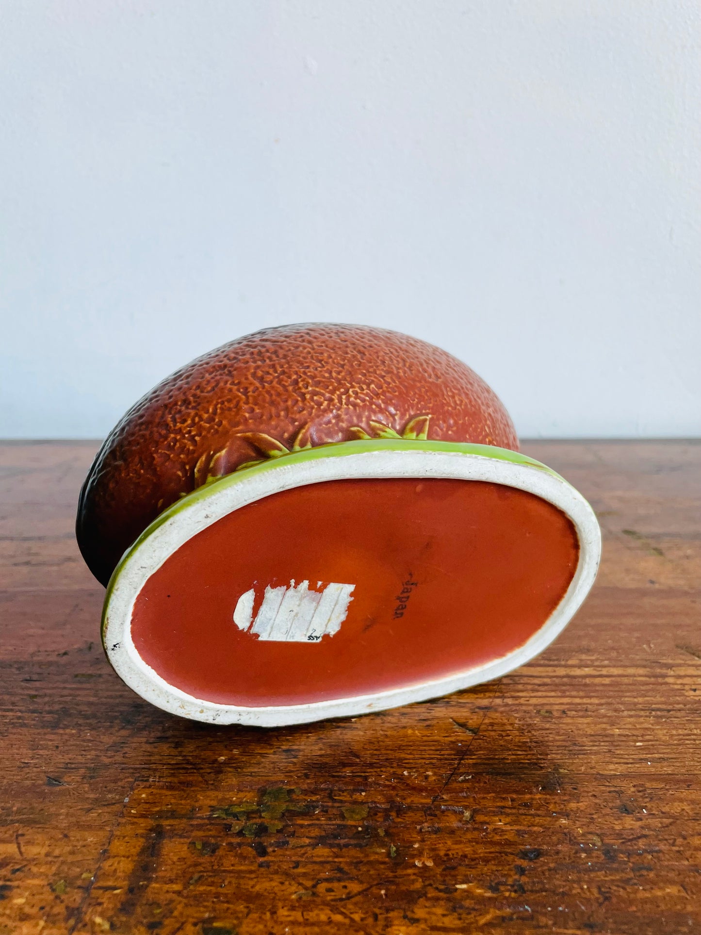 Vintage Ceramic Football Planter or Pencil Holder Cup - Made in Japan - Would Also Be Great to Hold Cutlery/Straws at a Football Party!