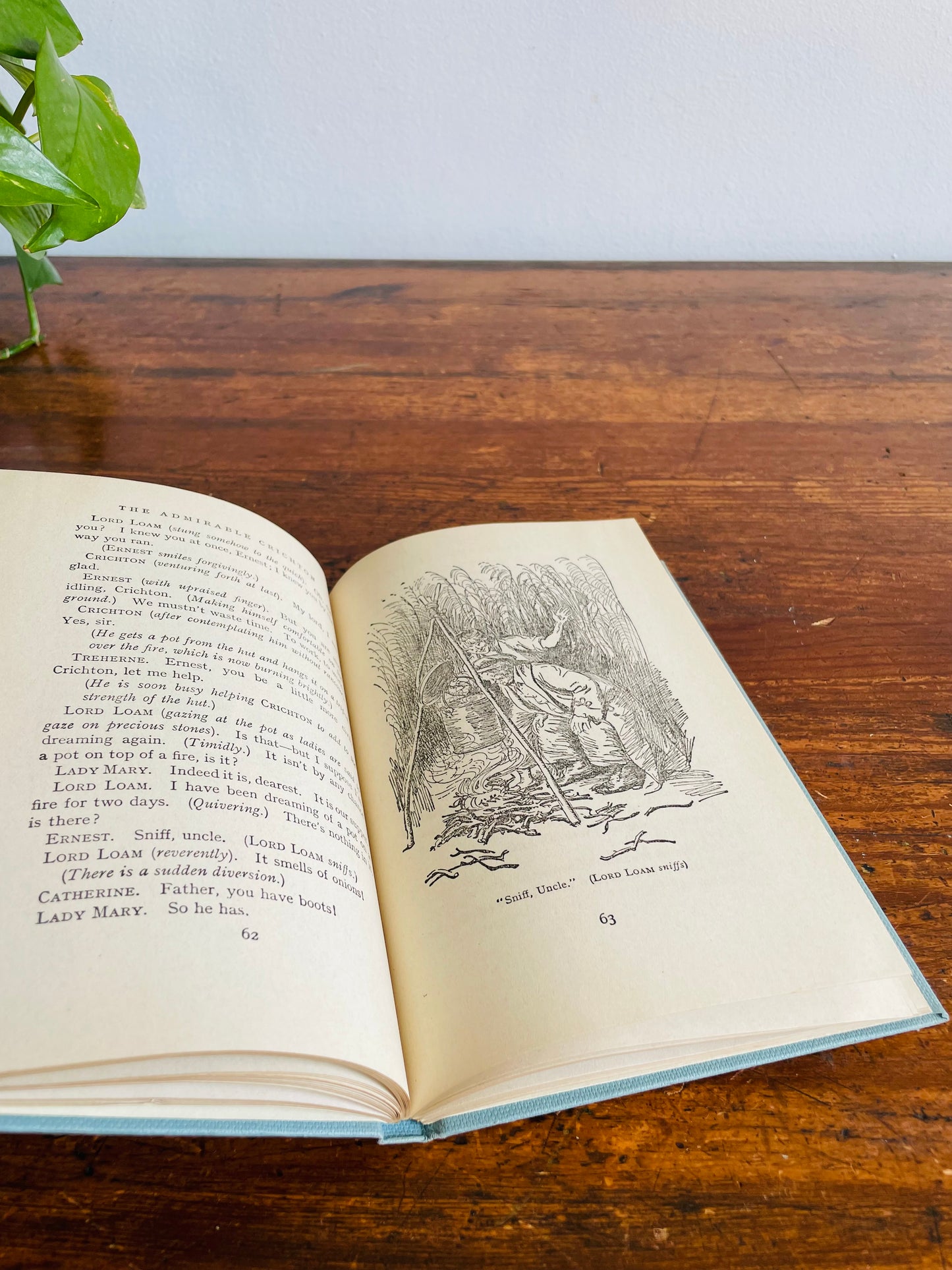 The Admirable Crighton by J. M. Barrie Clothbound Hardcover Book (1958) - Shipwreck Comedy Play