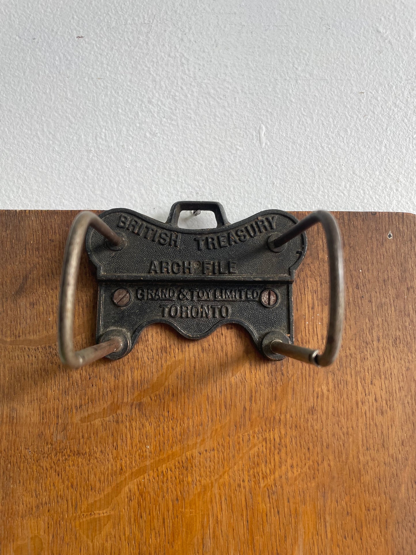 Wood & Metal British Treasury Arch File Clipboard - Grand & Toy Limited Toronto