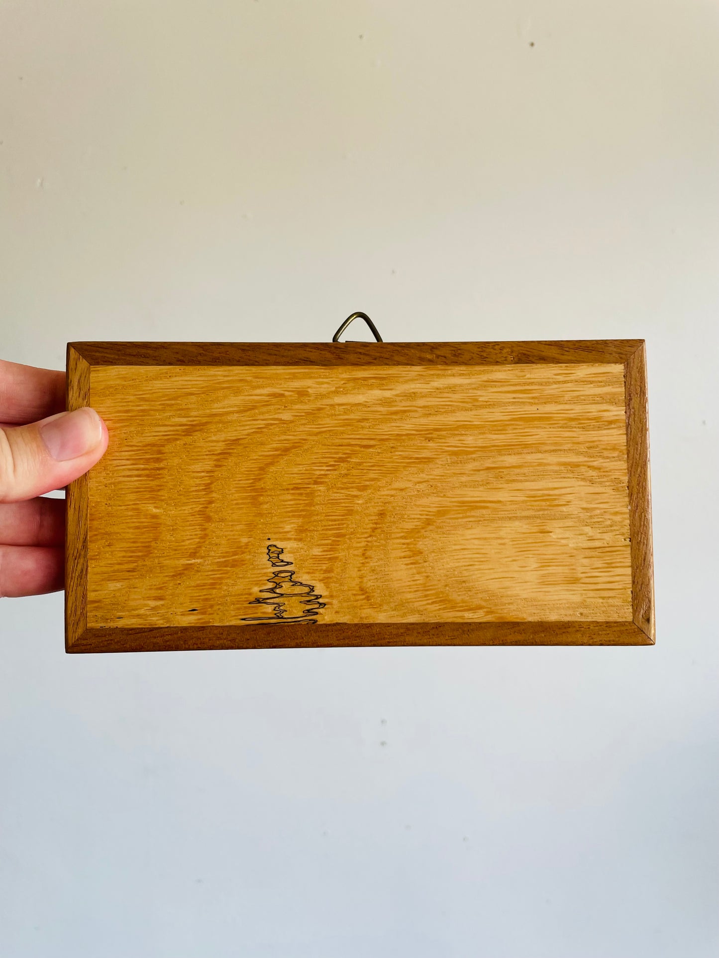 Vintage Handmade Wood Wall Hanging Plaque Pictures for Your Own Projects - Paint on Them, Press Flowers, Shellac DIY Art, Etc. - Set of 2