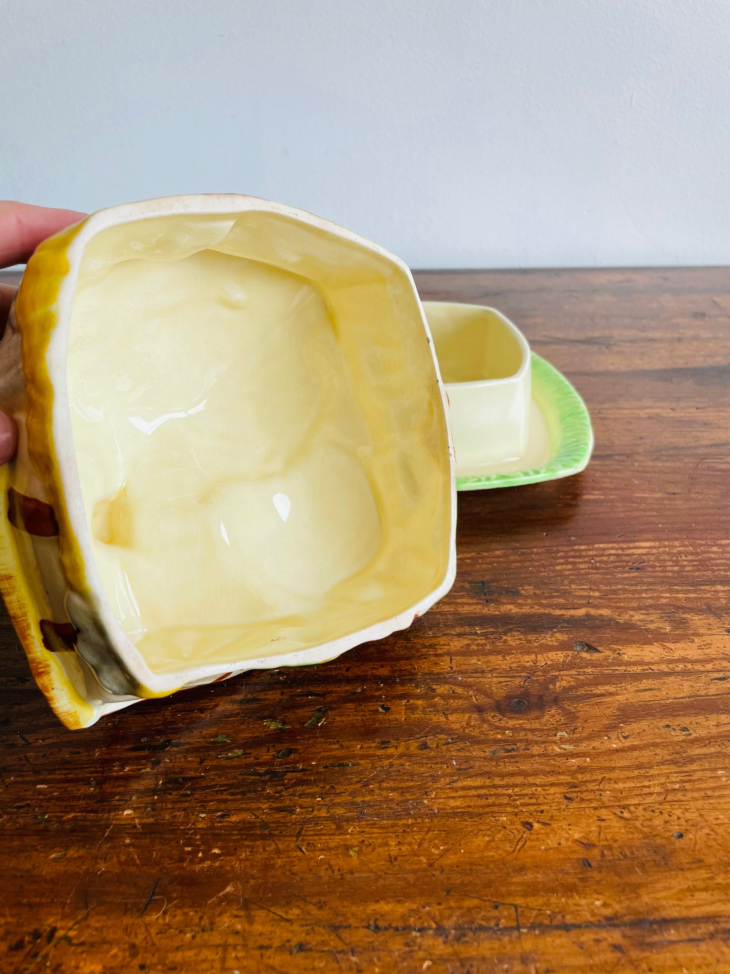 1930s Wade Heath Cottage Covered Butter Dish - Made in England