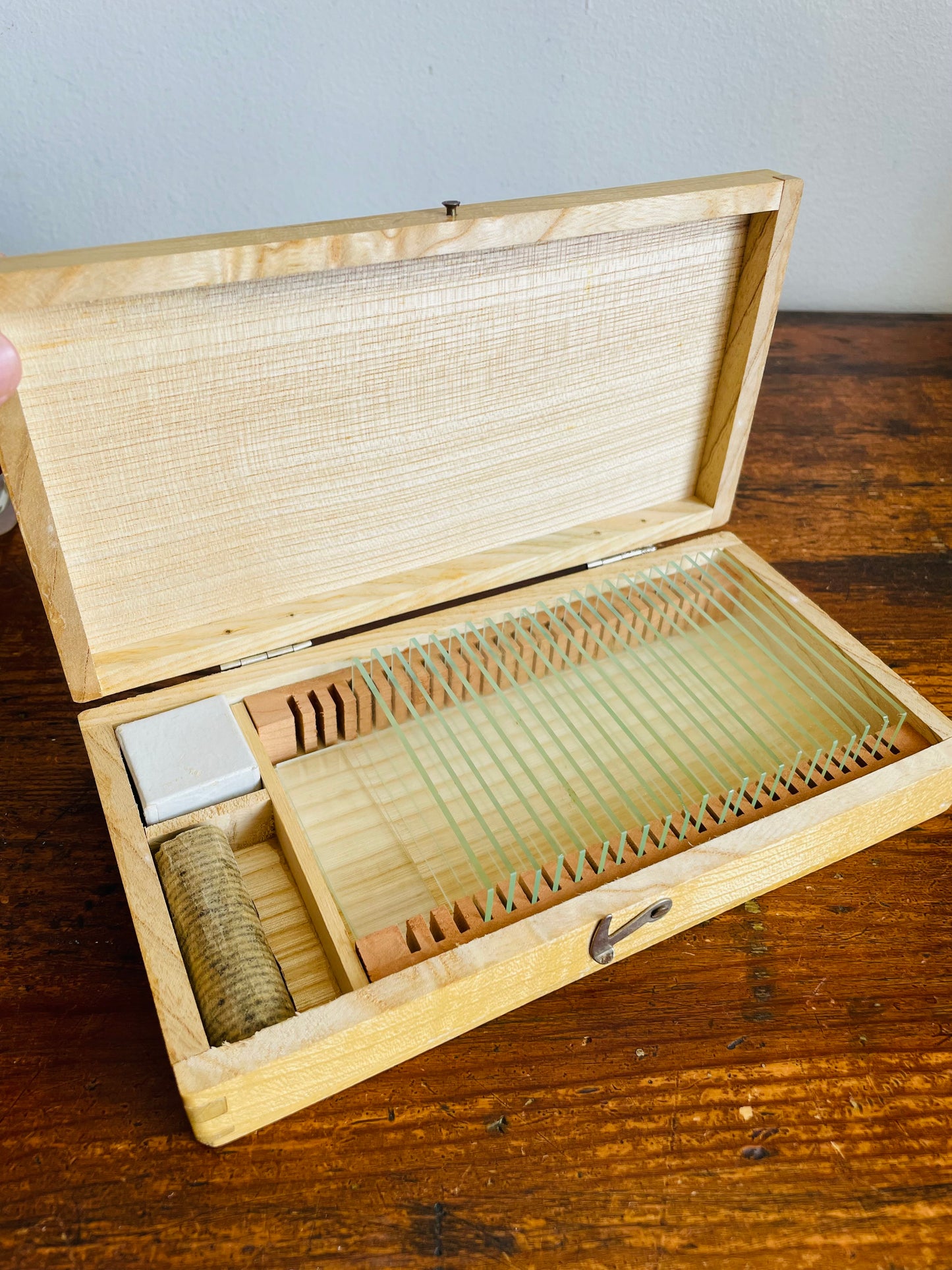 1956 SPI No. 1827 Deluxe Microscope Set in Carry Case - Includes Slides & Book - Made in Japan