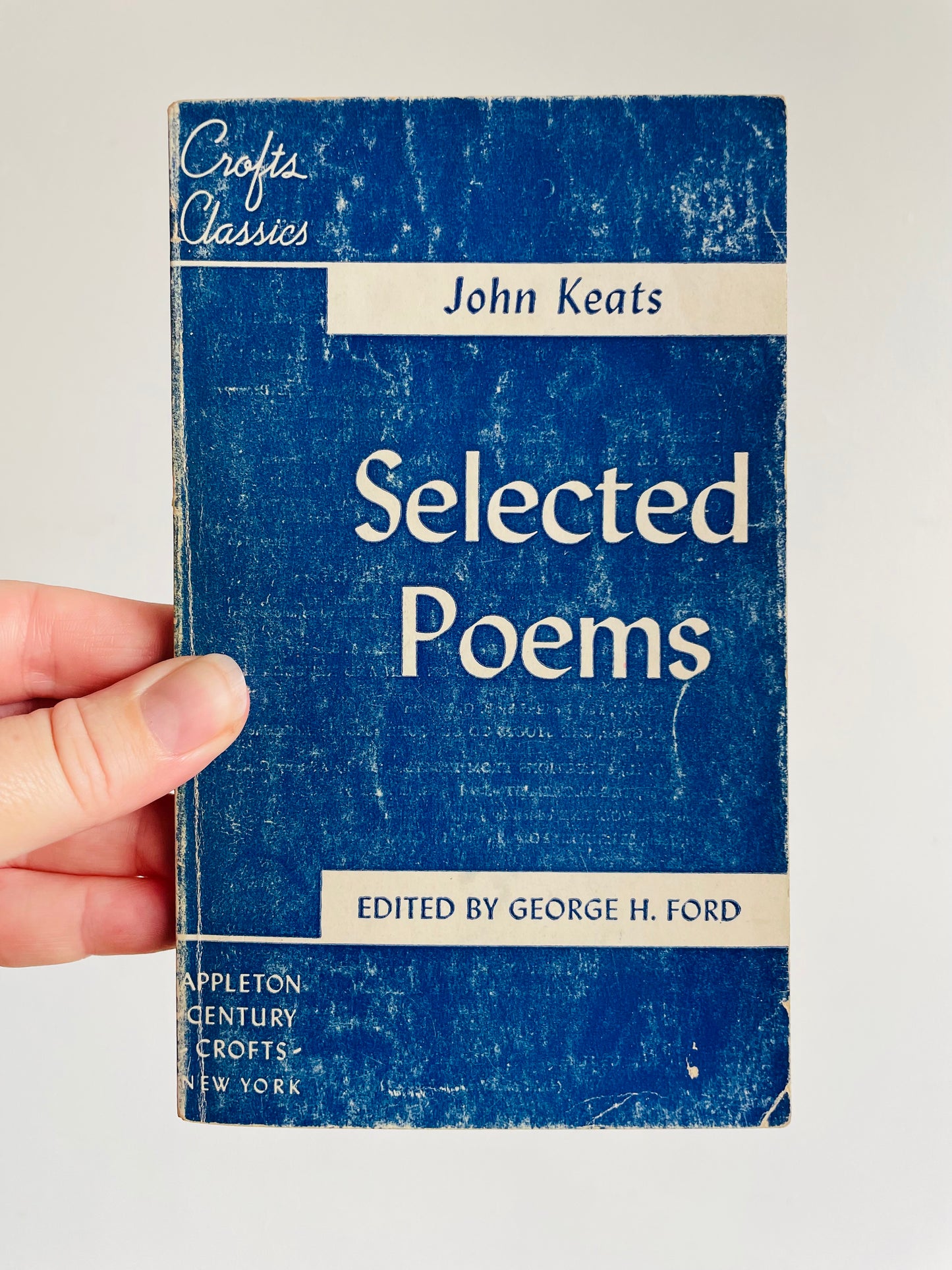 Crofts Classics Selected Poems by John Keats - Edited by George H. Ford Paperback Book (1950)