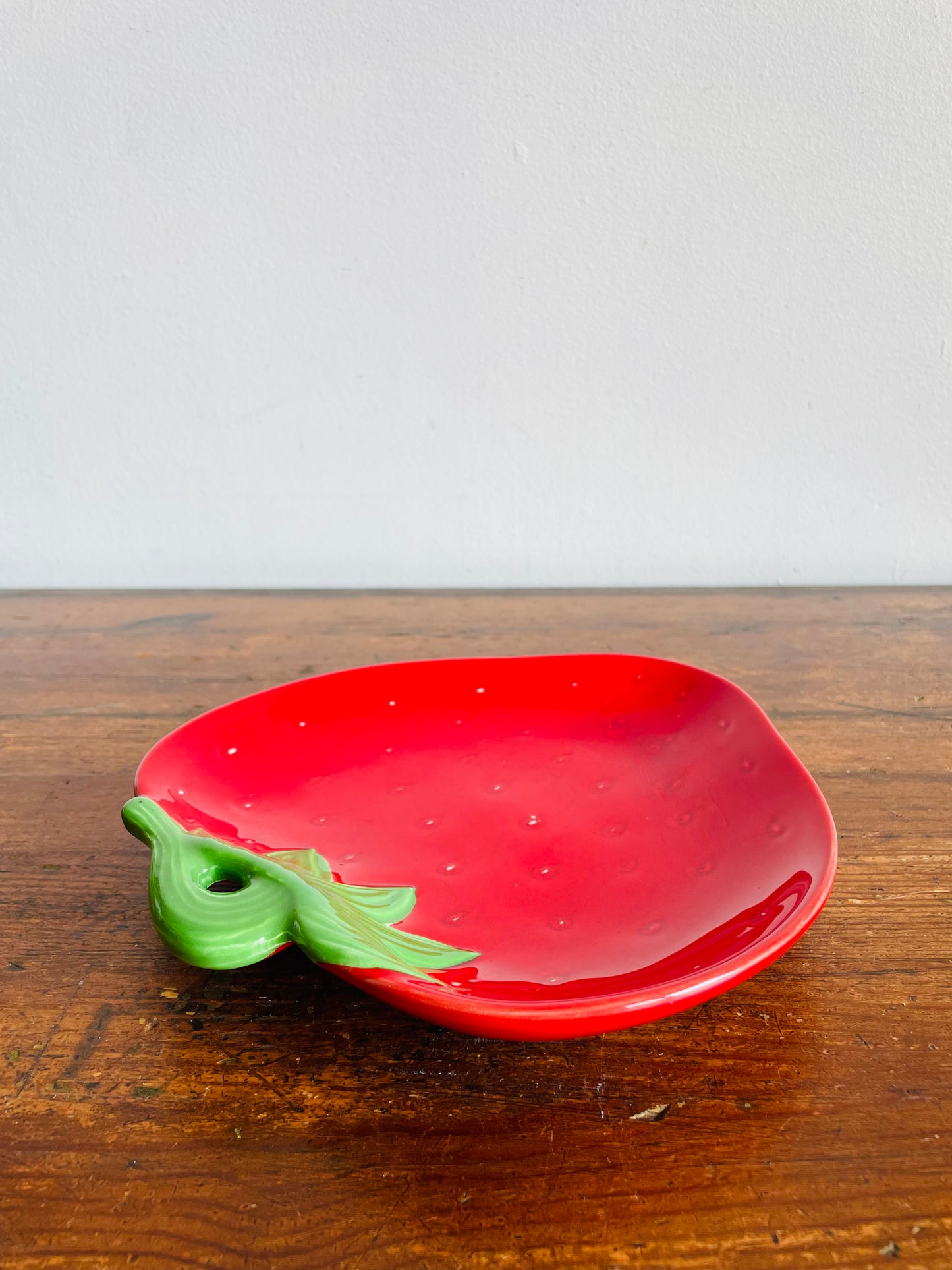 Vintage Adorable Strawberry Snack Plate or Trinket Dish