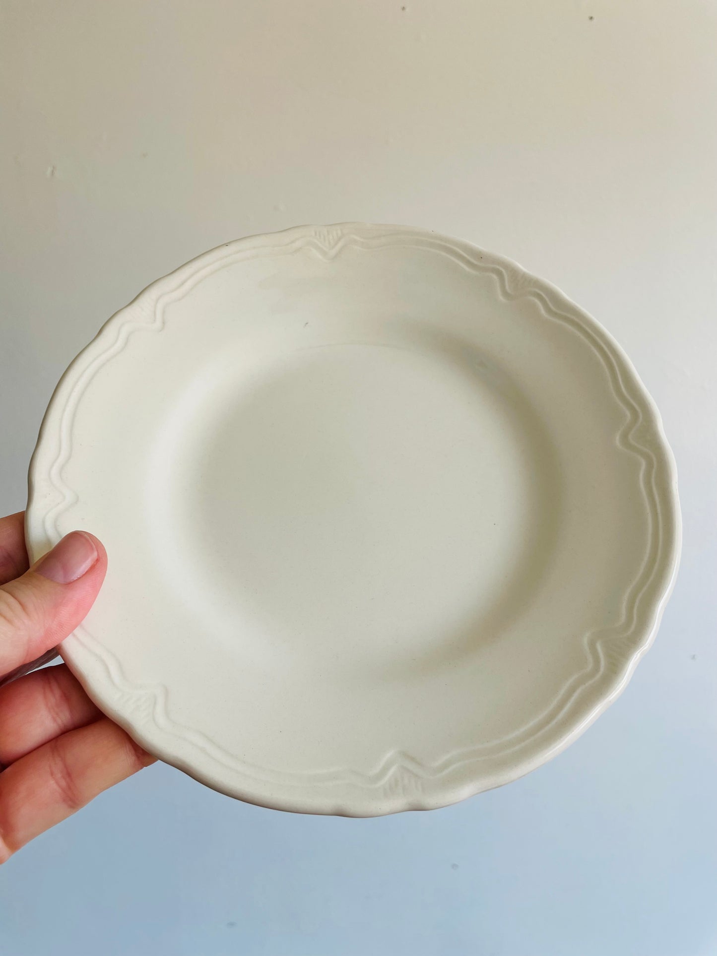 White Royal Art Pottery English Ironstone 7" Side Dish Plates - Set of 5