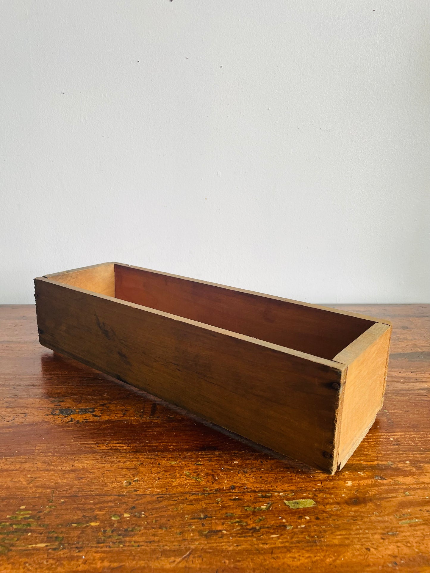 Vintage Slim Wooden Crate Box - From a Barn in Haldimand County - ONE CRATE - Crate D
