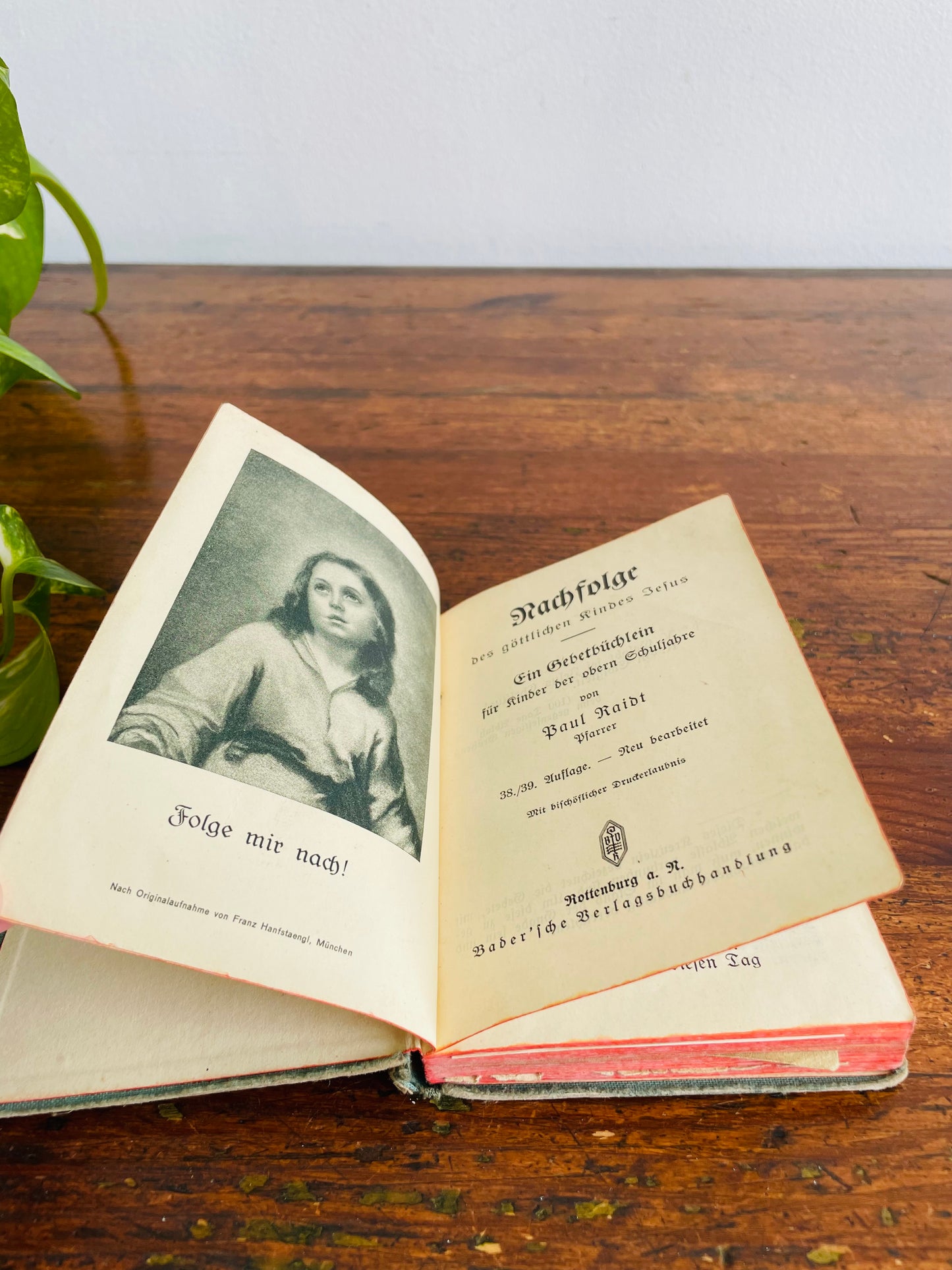 German Language Prayer Booklet - Clothbound Hardcover Pocket Book (1930s?)