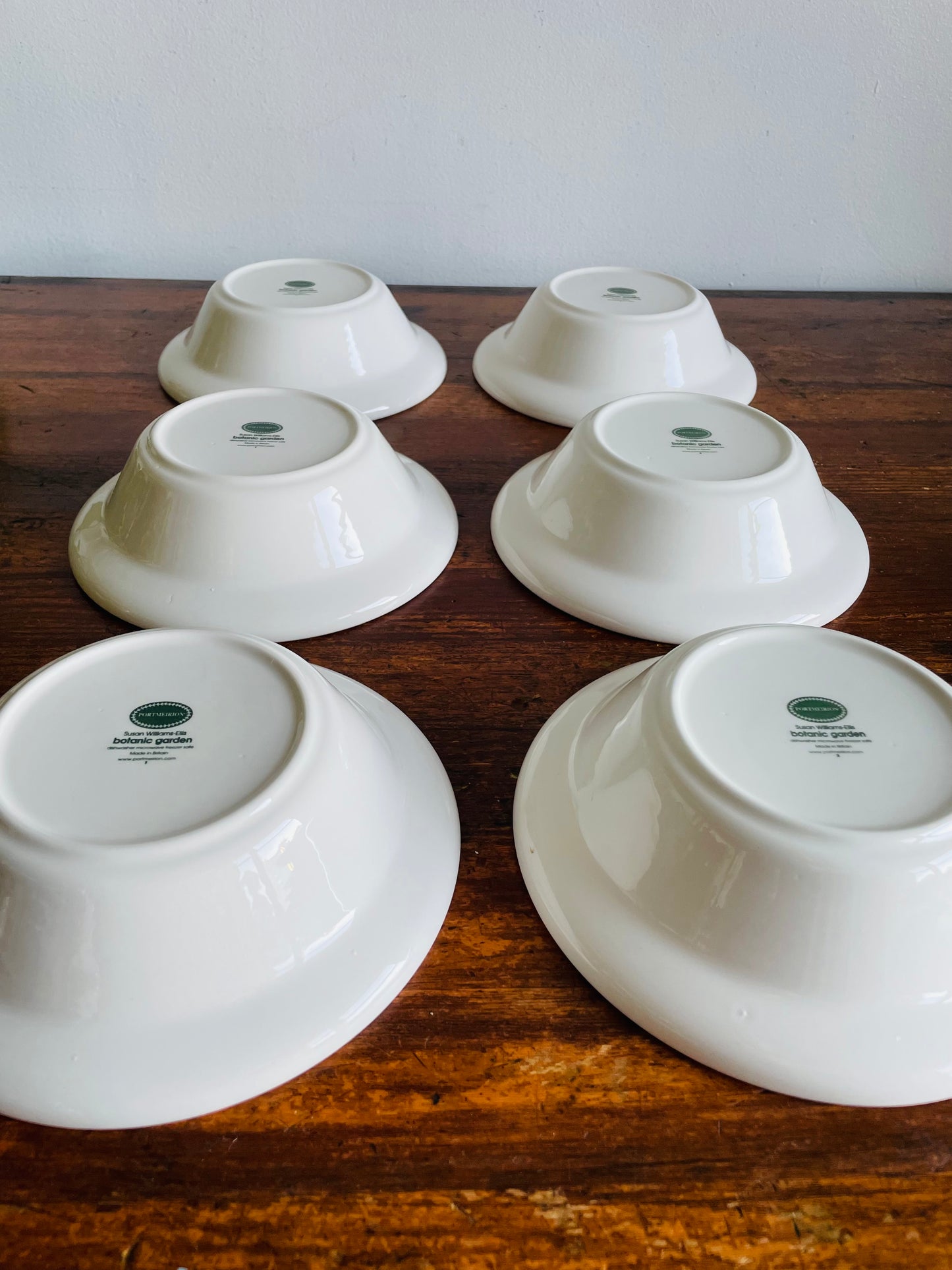 Portmeirion Susan Williams-Ellis Botanic Garden 6.5" Bowls - Set of 6 - Made in Britain