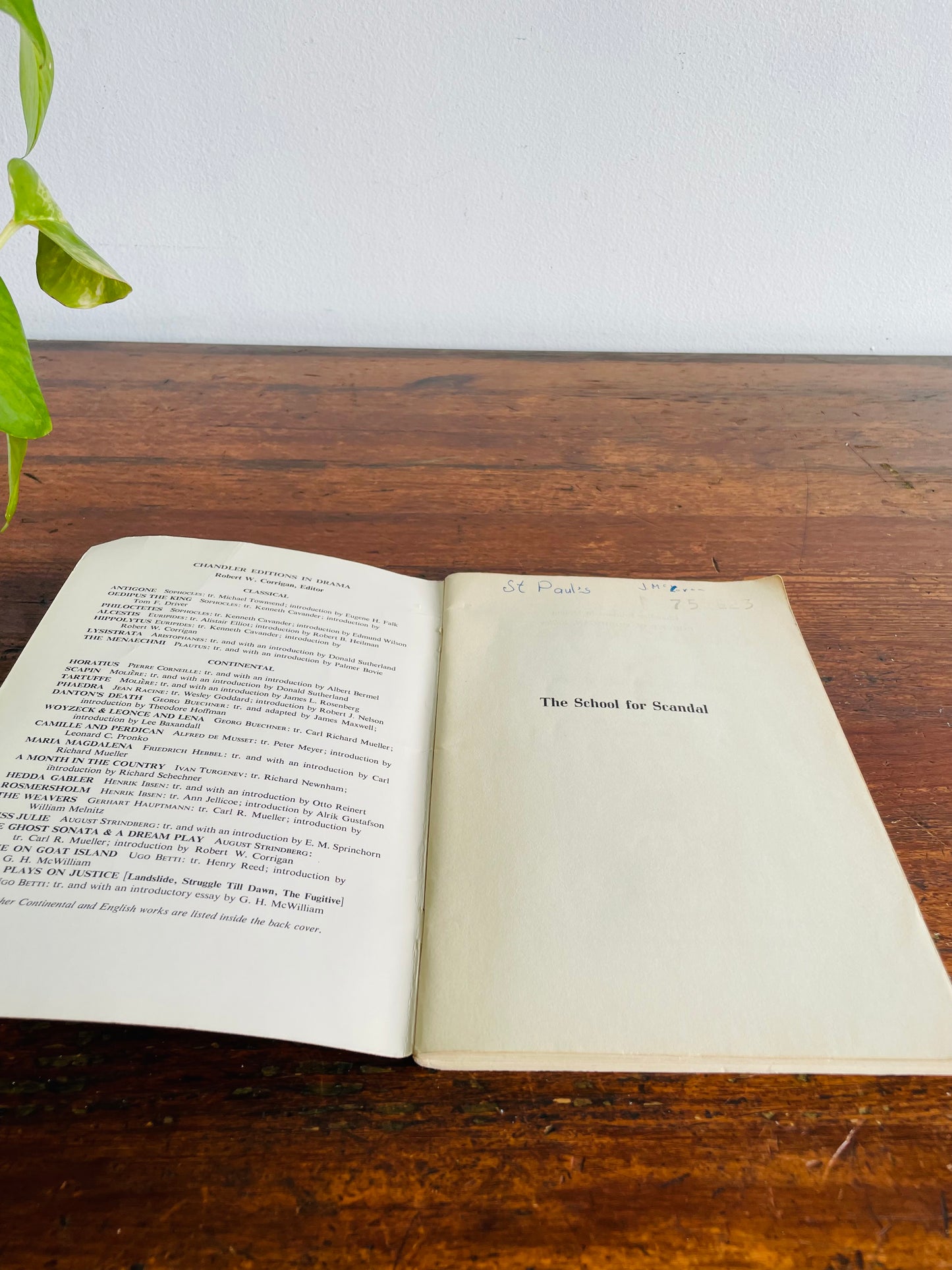 The School for Scandal by Richard Brinsley Sheridan Paperback Book (1961)