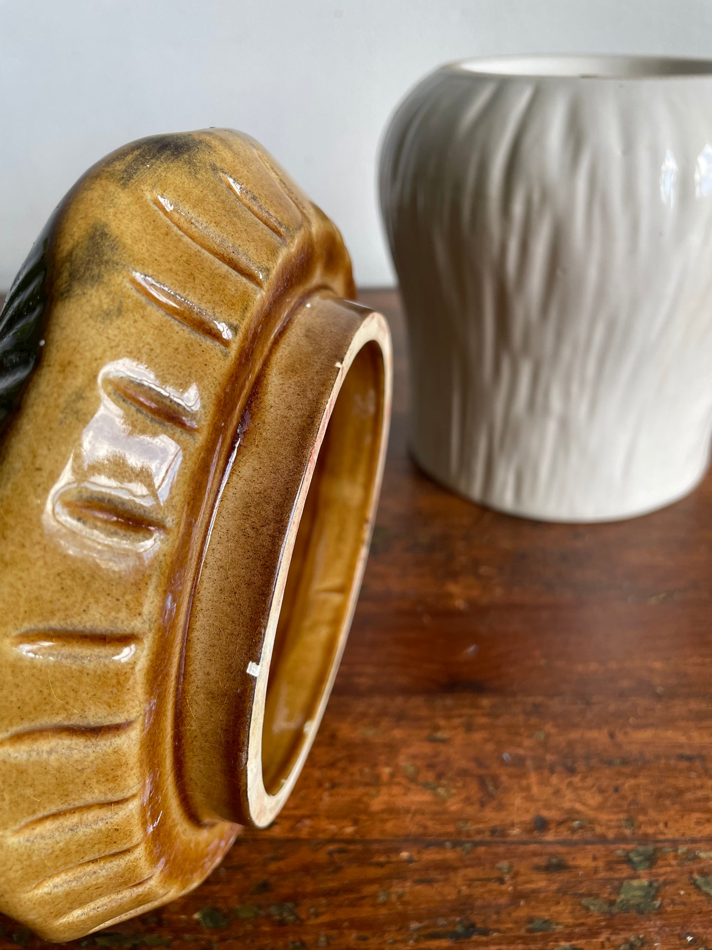 Vintage Large Laurentian Pottery Merry Mushroom Kitchen Canister Jar with Lid #1 - Made in Canada