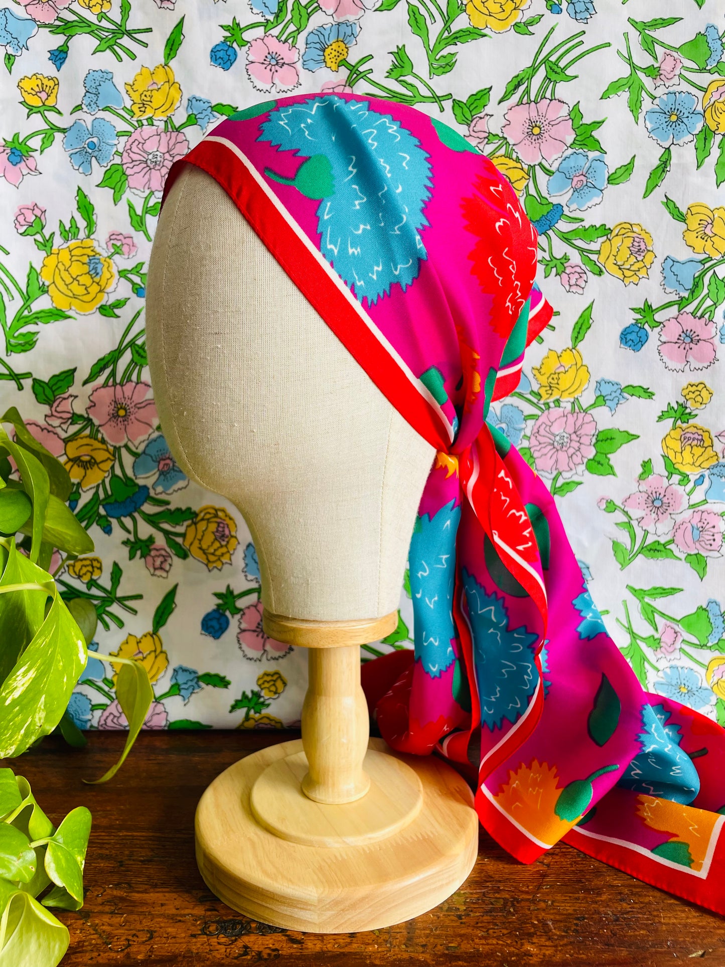 Bright Floral Scarf in Original Gift Box - Made in Italy